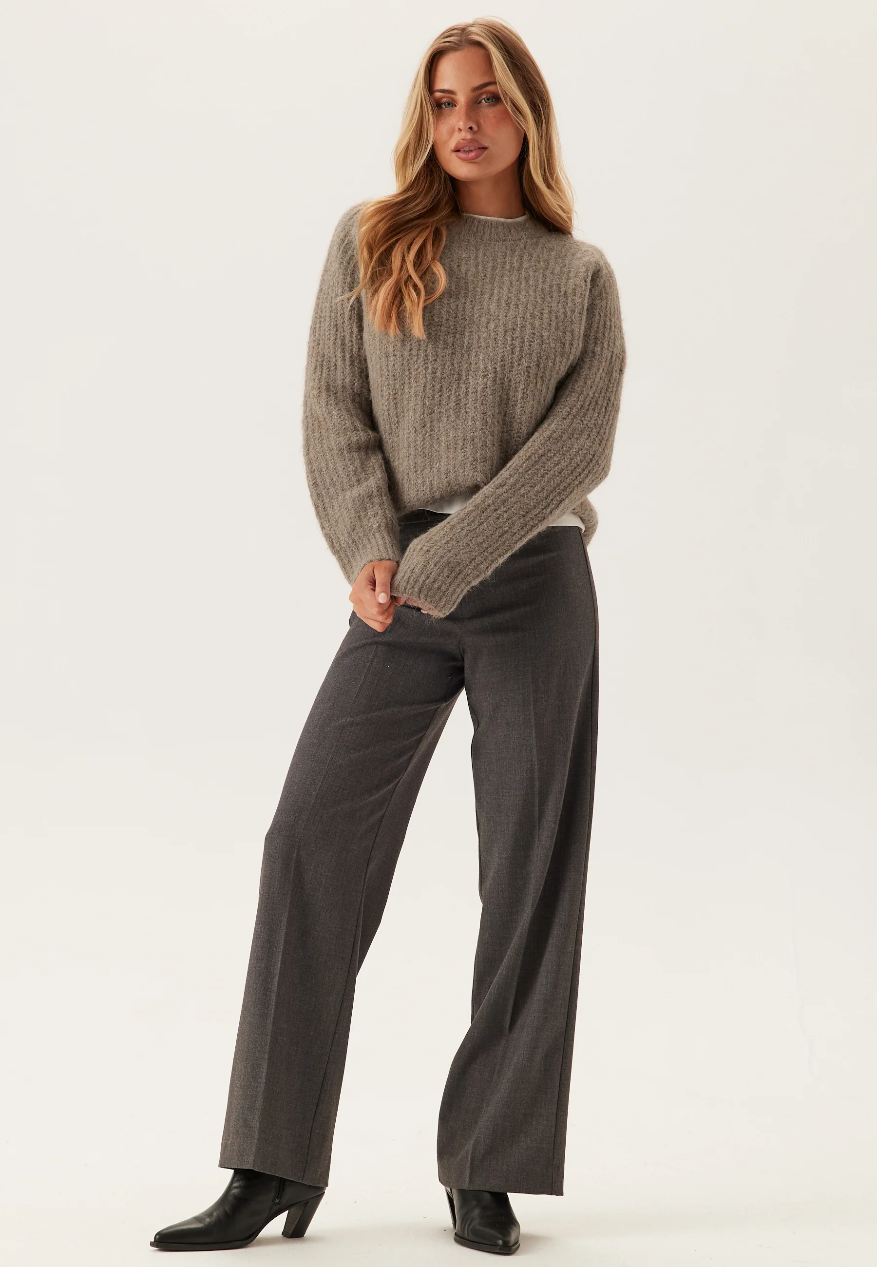 Pccleo Ls O-neck Chunky Knit - Image 3