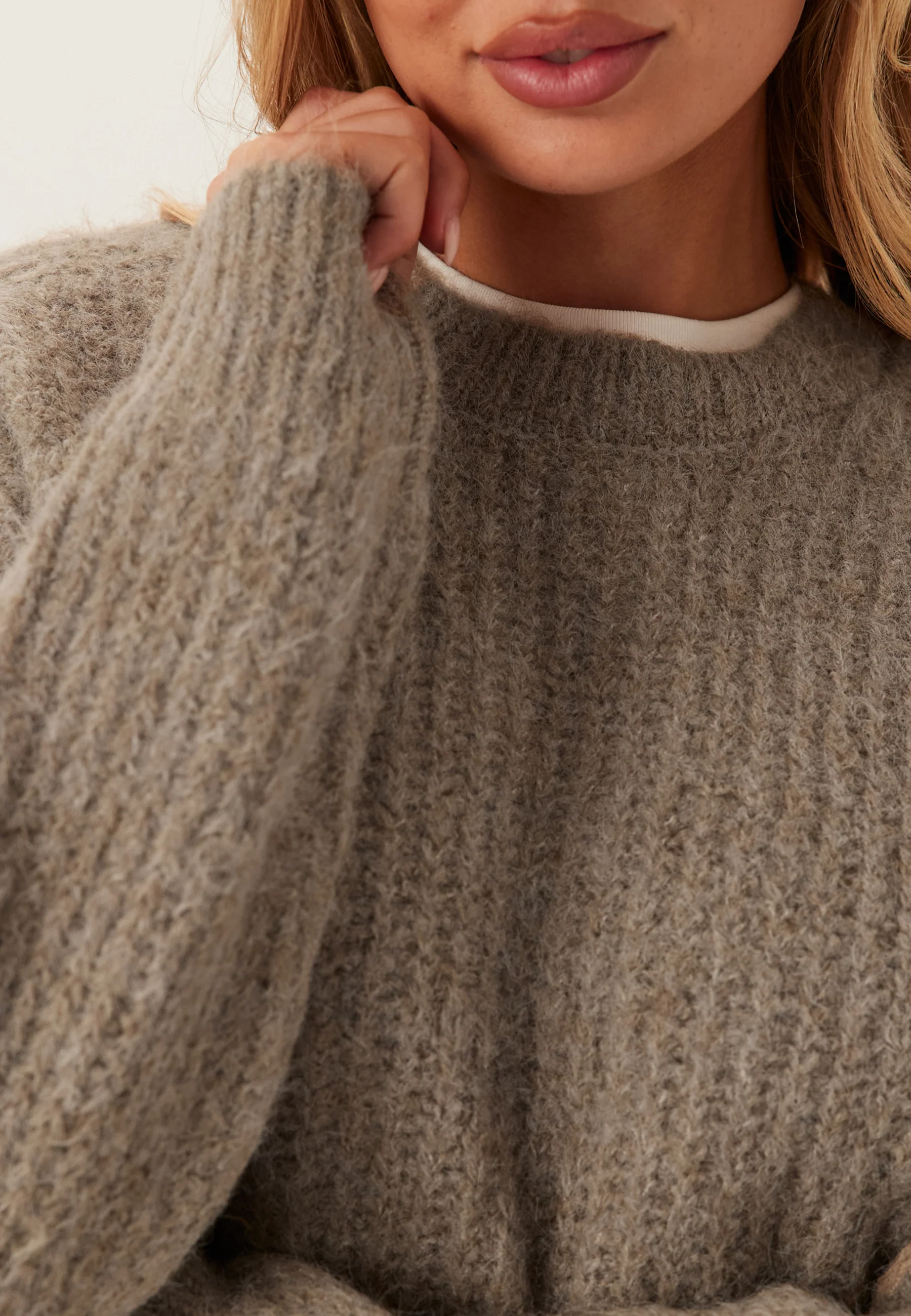Pccleo Ls O-neck Chunky Knit - Image 4