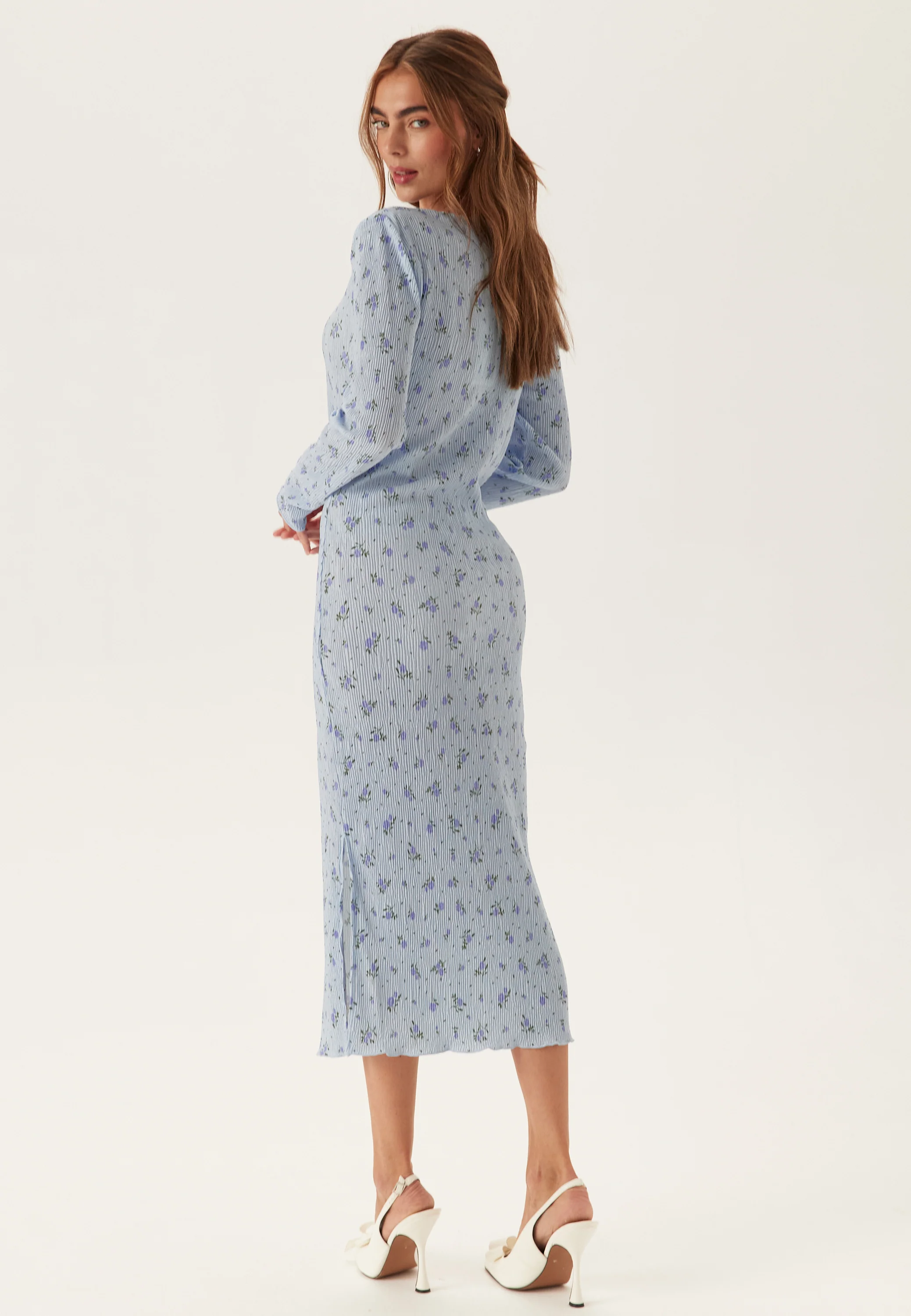 Pcflora Ls Midi Dress - Image 2