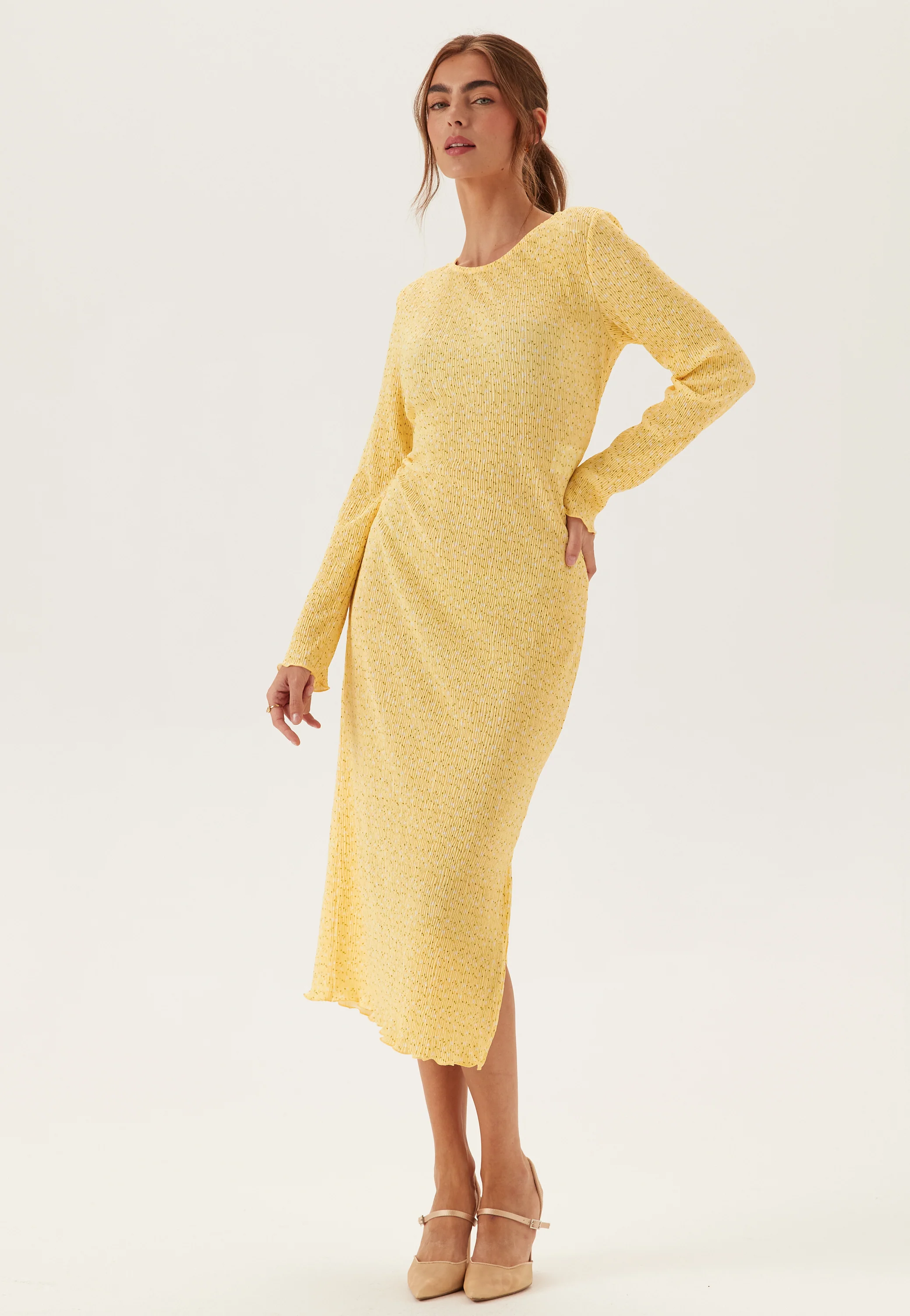 Pcflora Ls Midi Dress