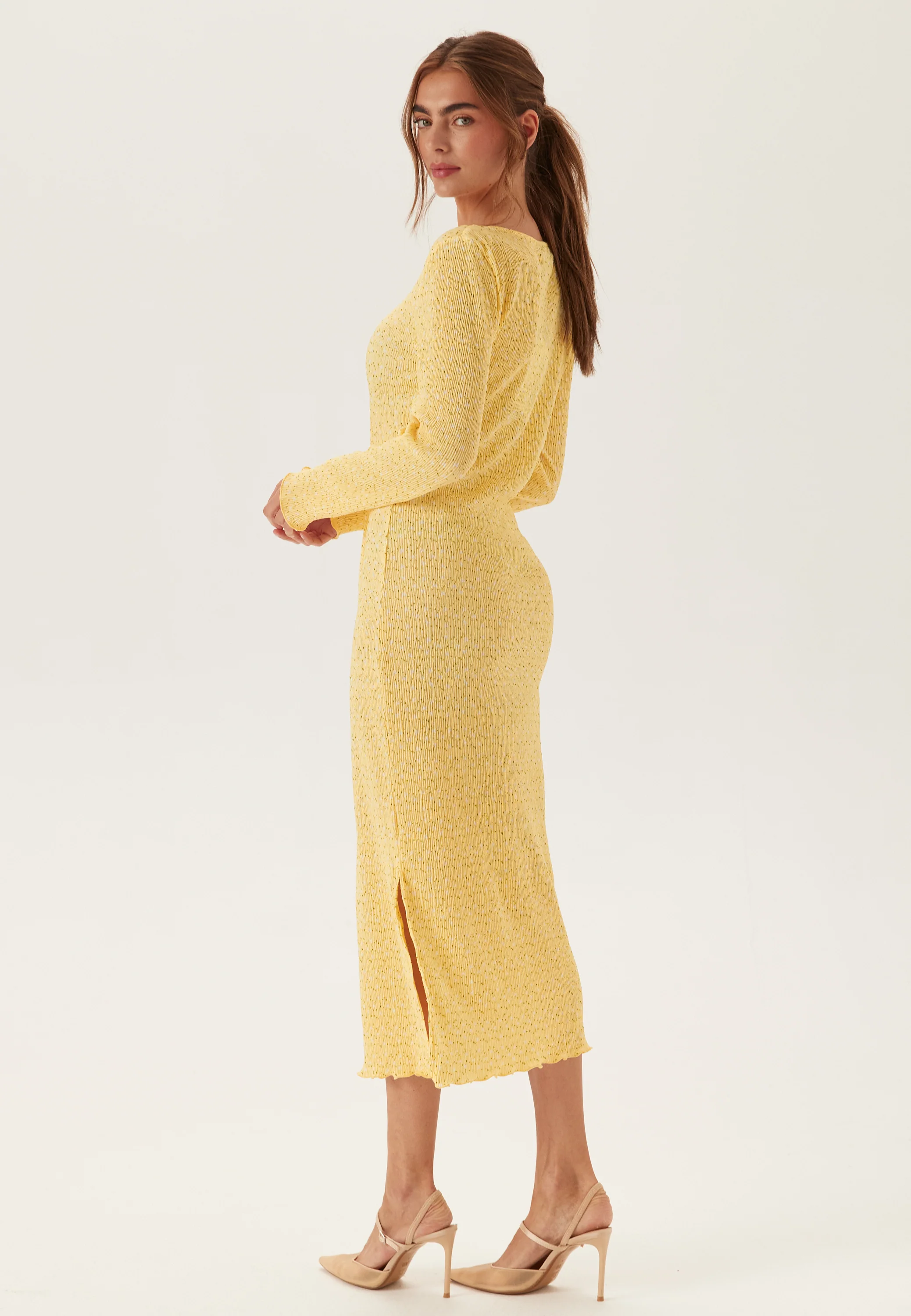 Pcflora Ls Midi Dress - Image 2