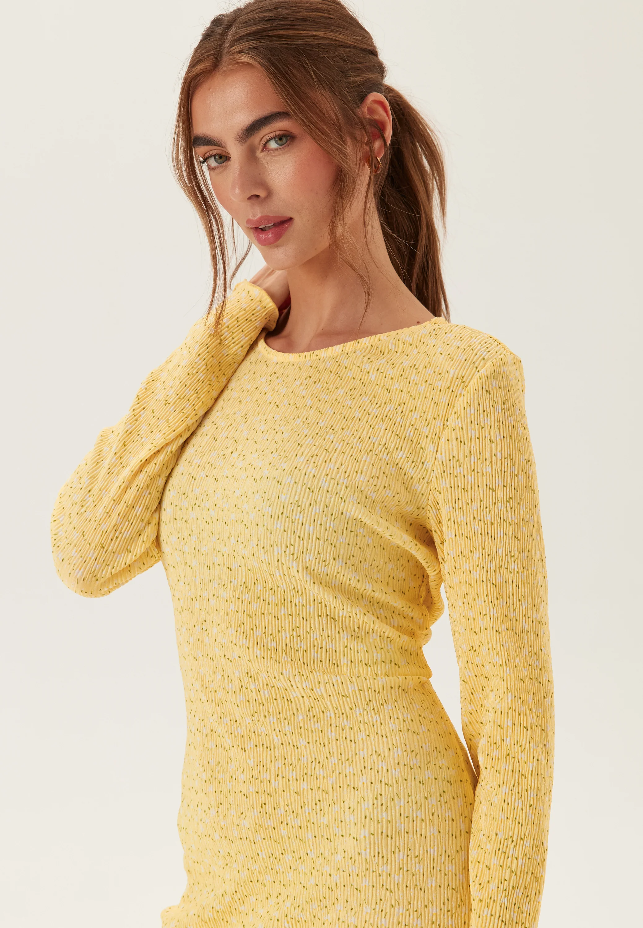 Pcflora Ls Midi Dress - Image 6
