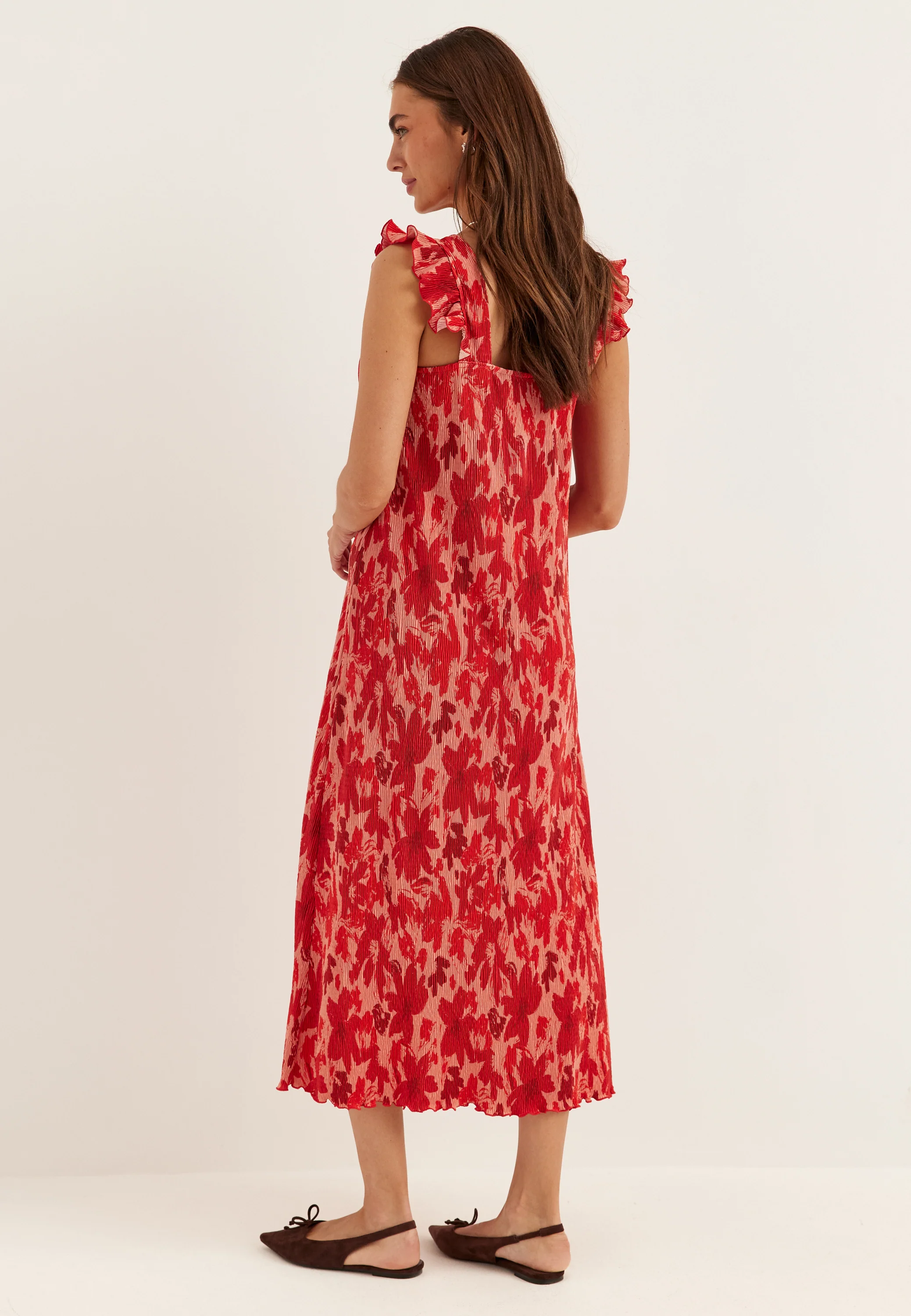 Pcflora Strap Flounce Dress - Image 4