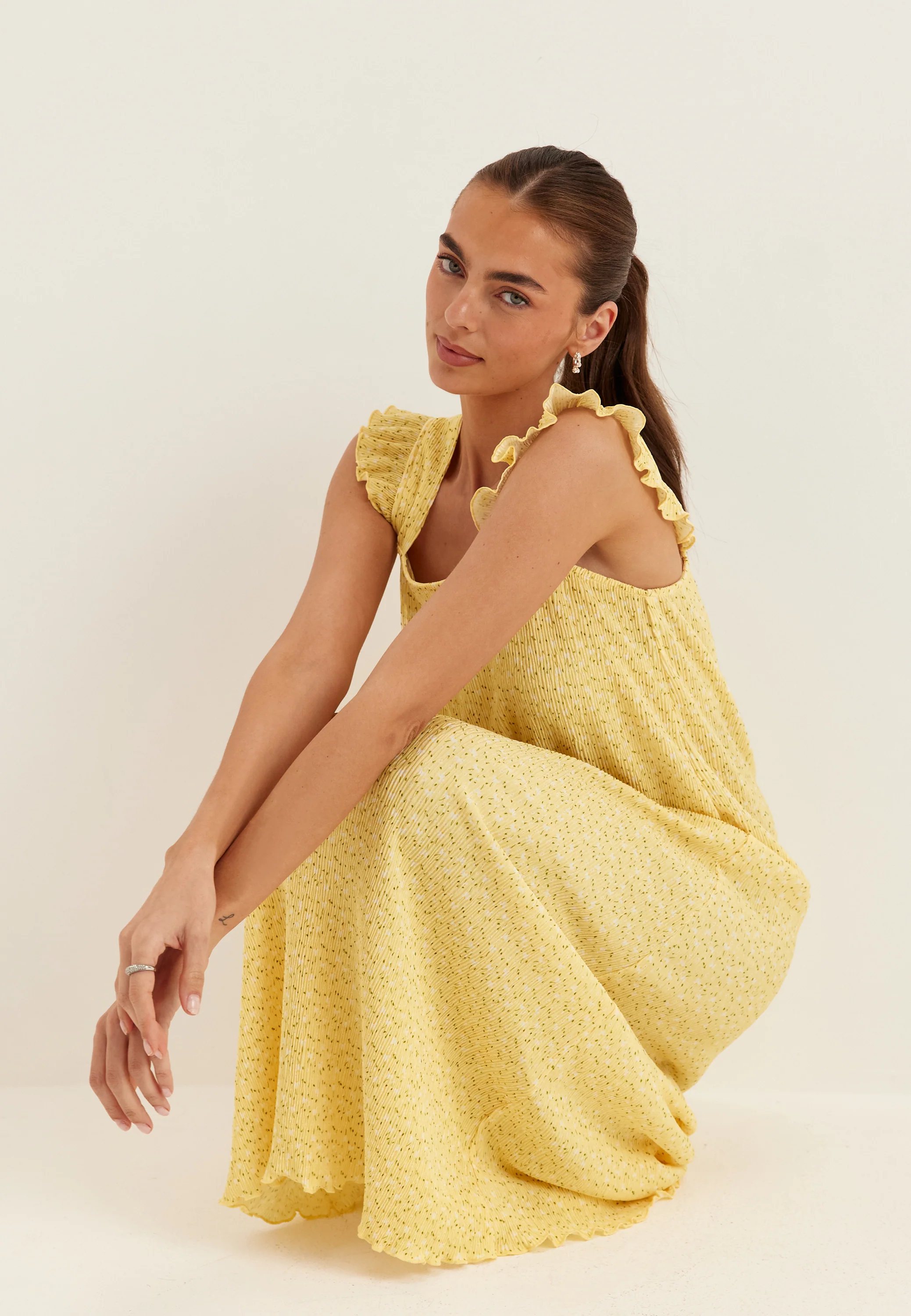 Pcflora Strap Flounce Dress - Image 2