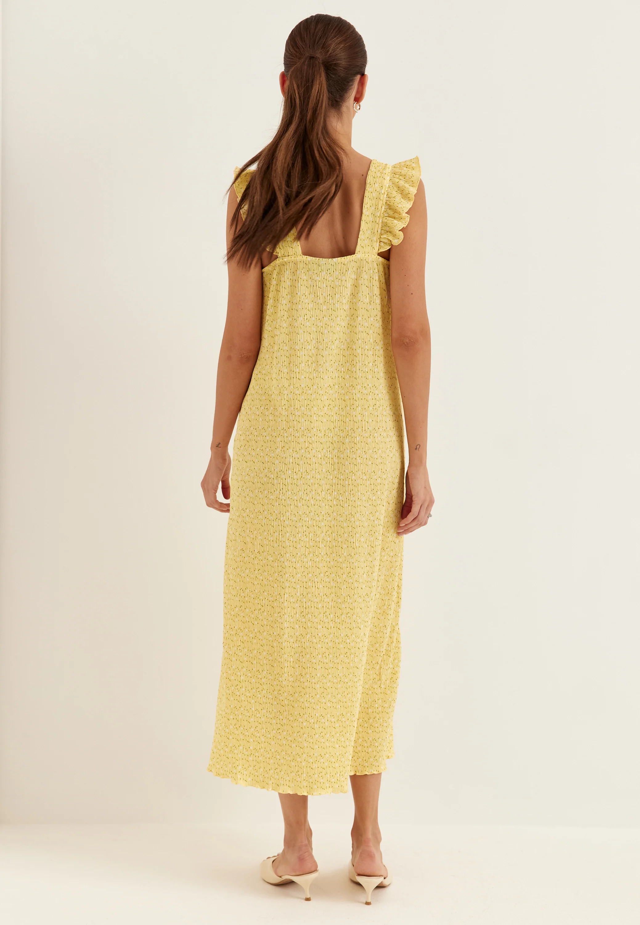Pcflora Strap Flounce Dress - Image 3