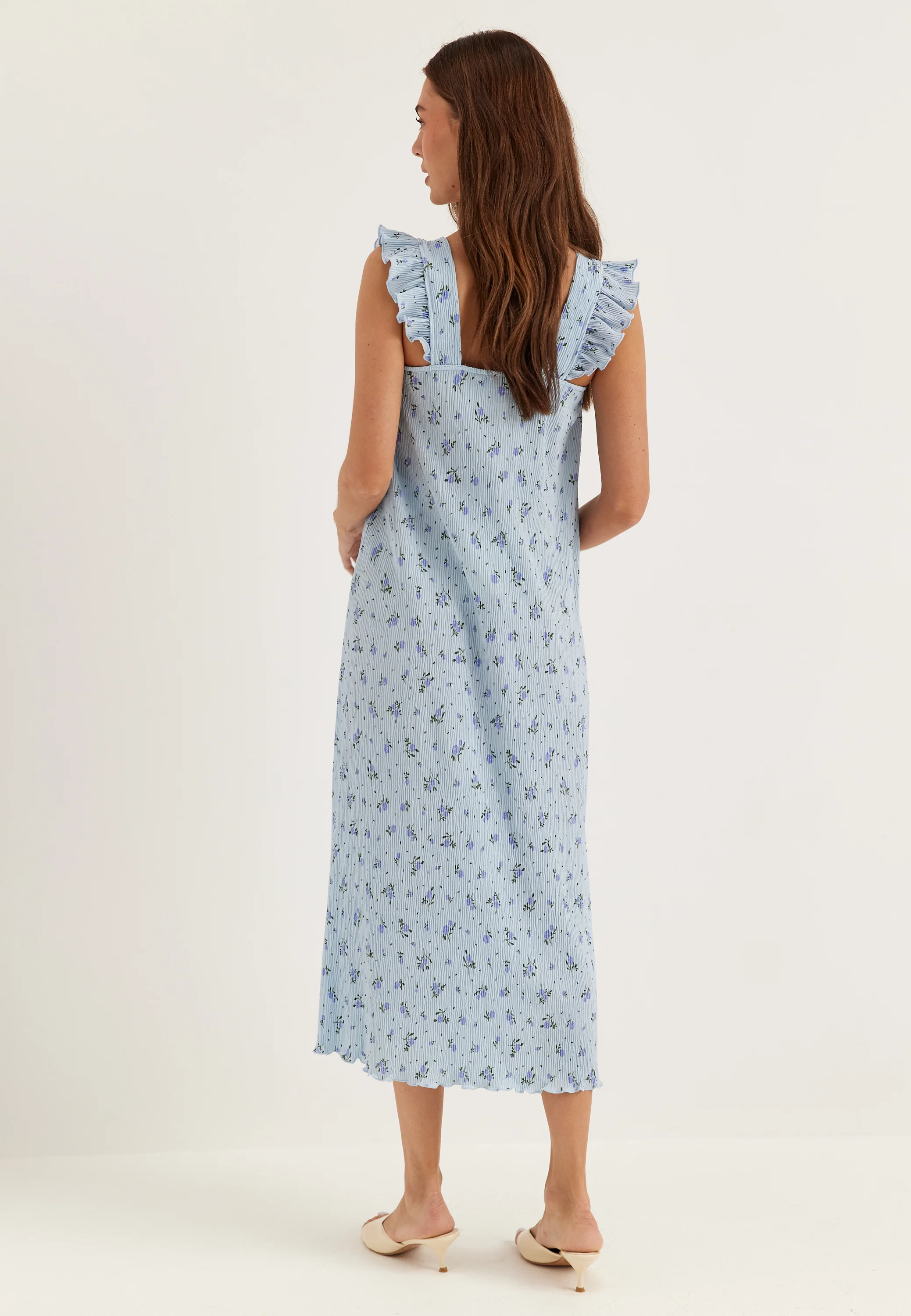 Pcflora Strap Flounce Dress - Image 3