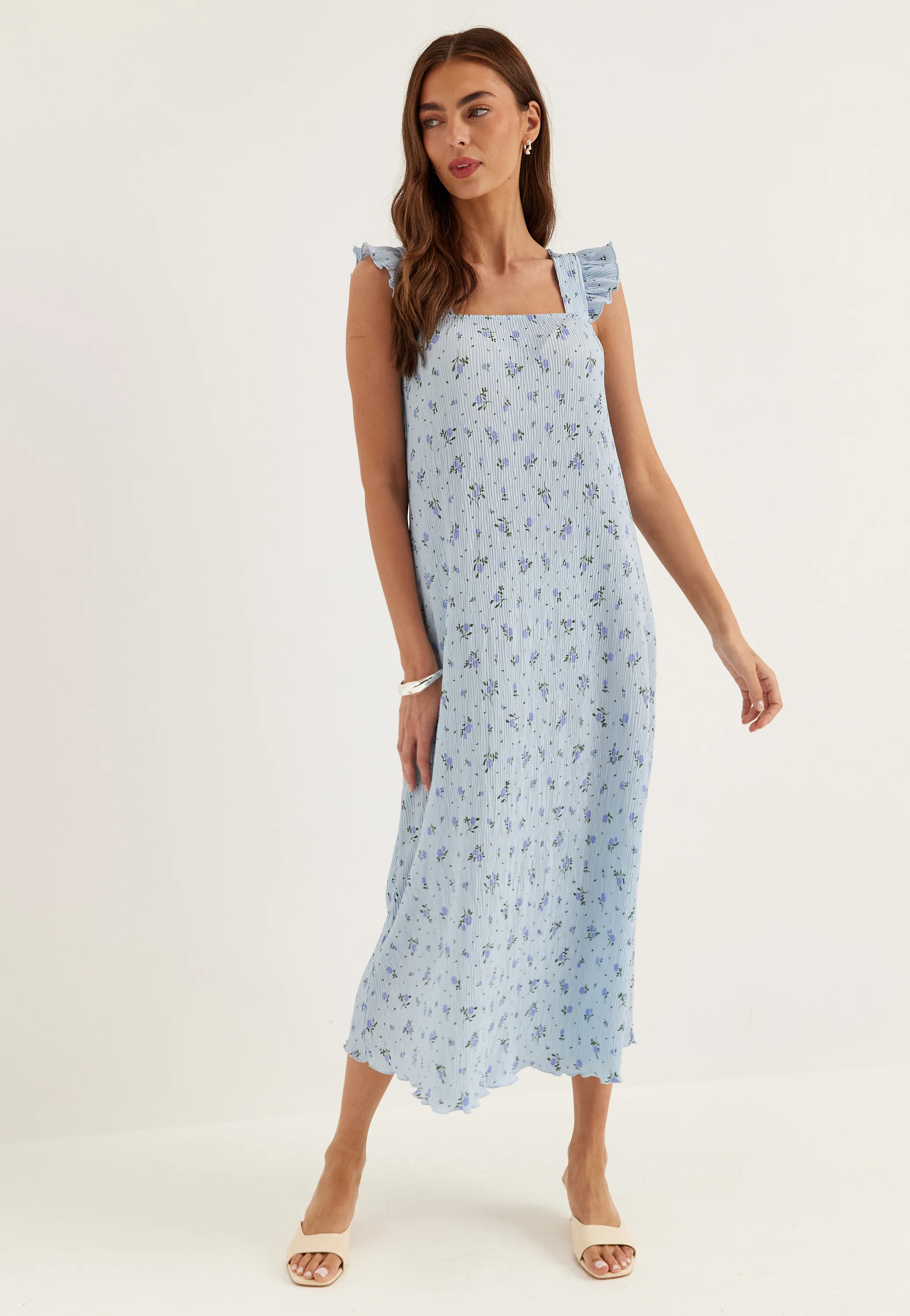 Pcflora Strap Flounce Dress - Image 4