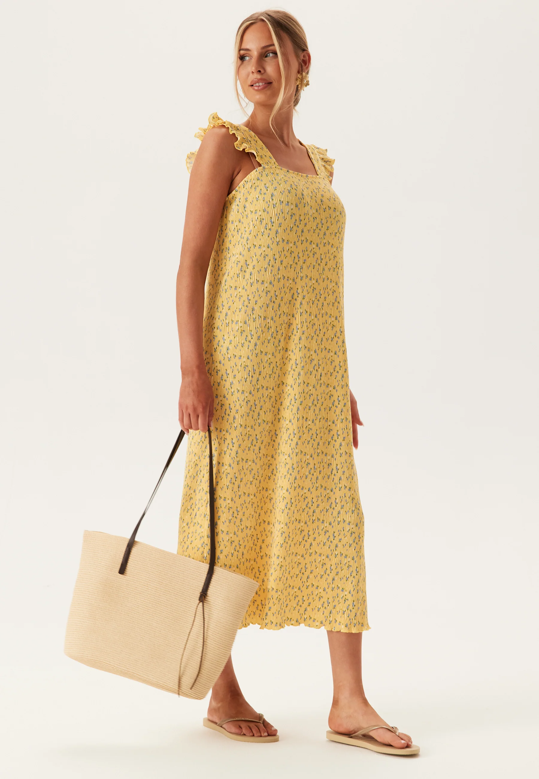 Pcflora Strap Flounce Dress - Image 2