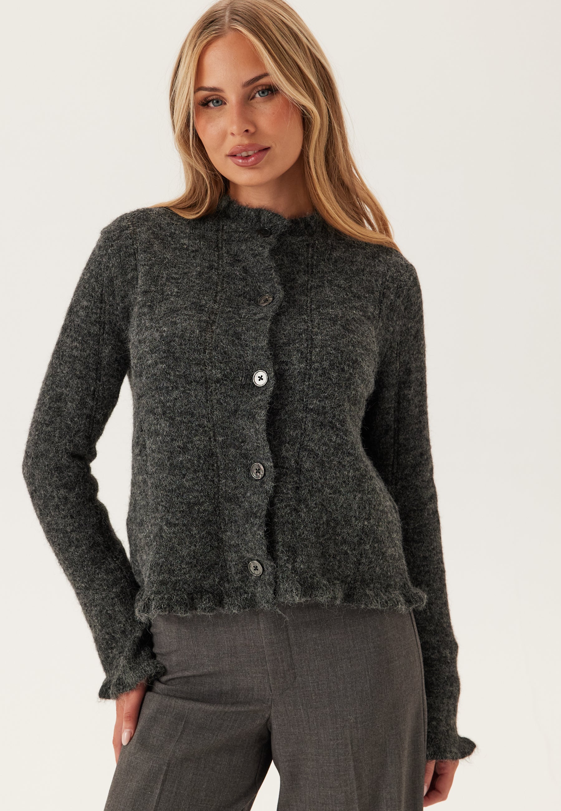 Pcjasmijn Ls O-neck Knit Cardigan - Image 3