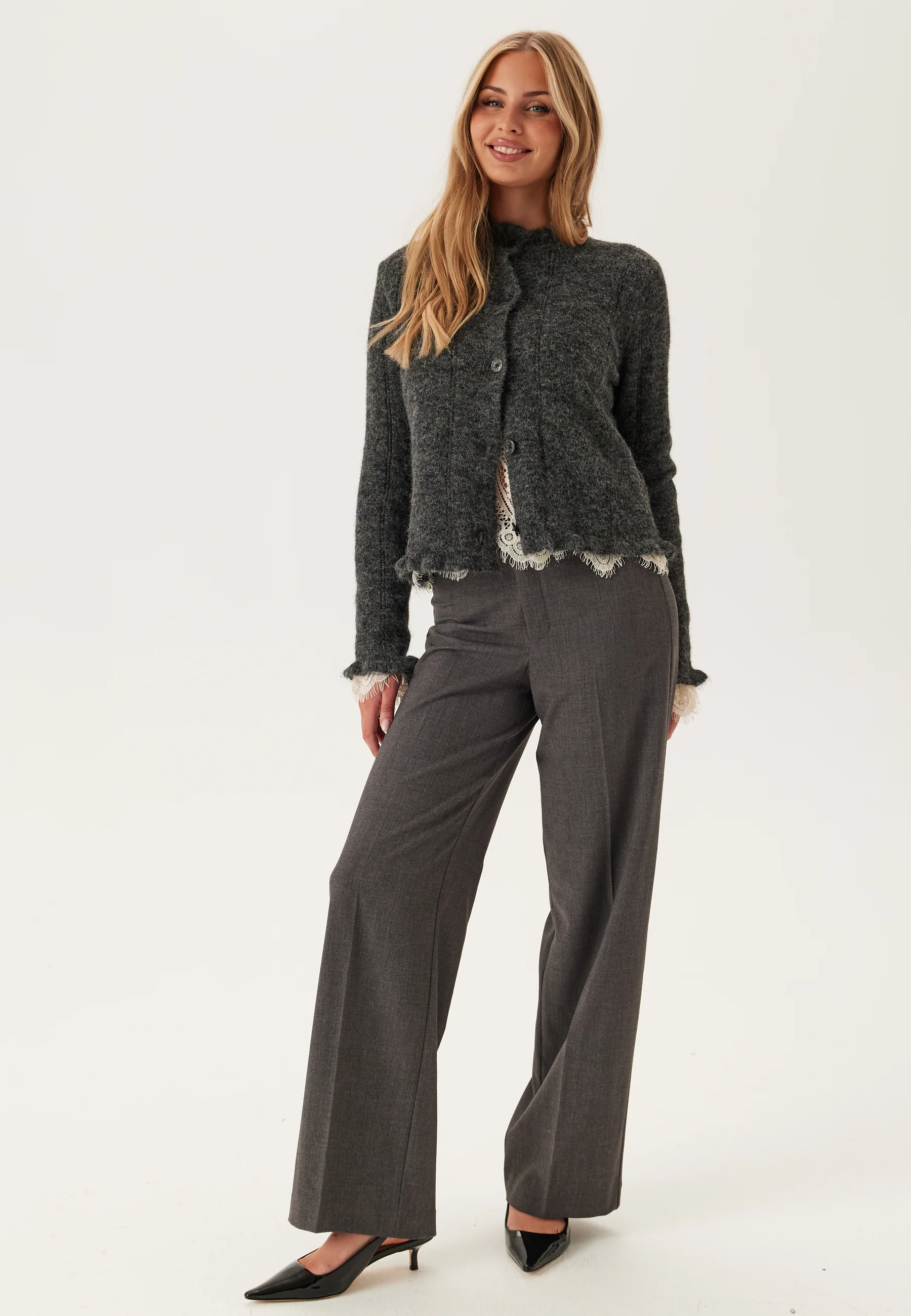 Pcjasmijn Ls O-neck Knit Cardigan - Image 4