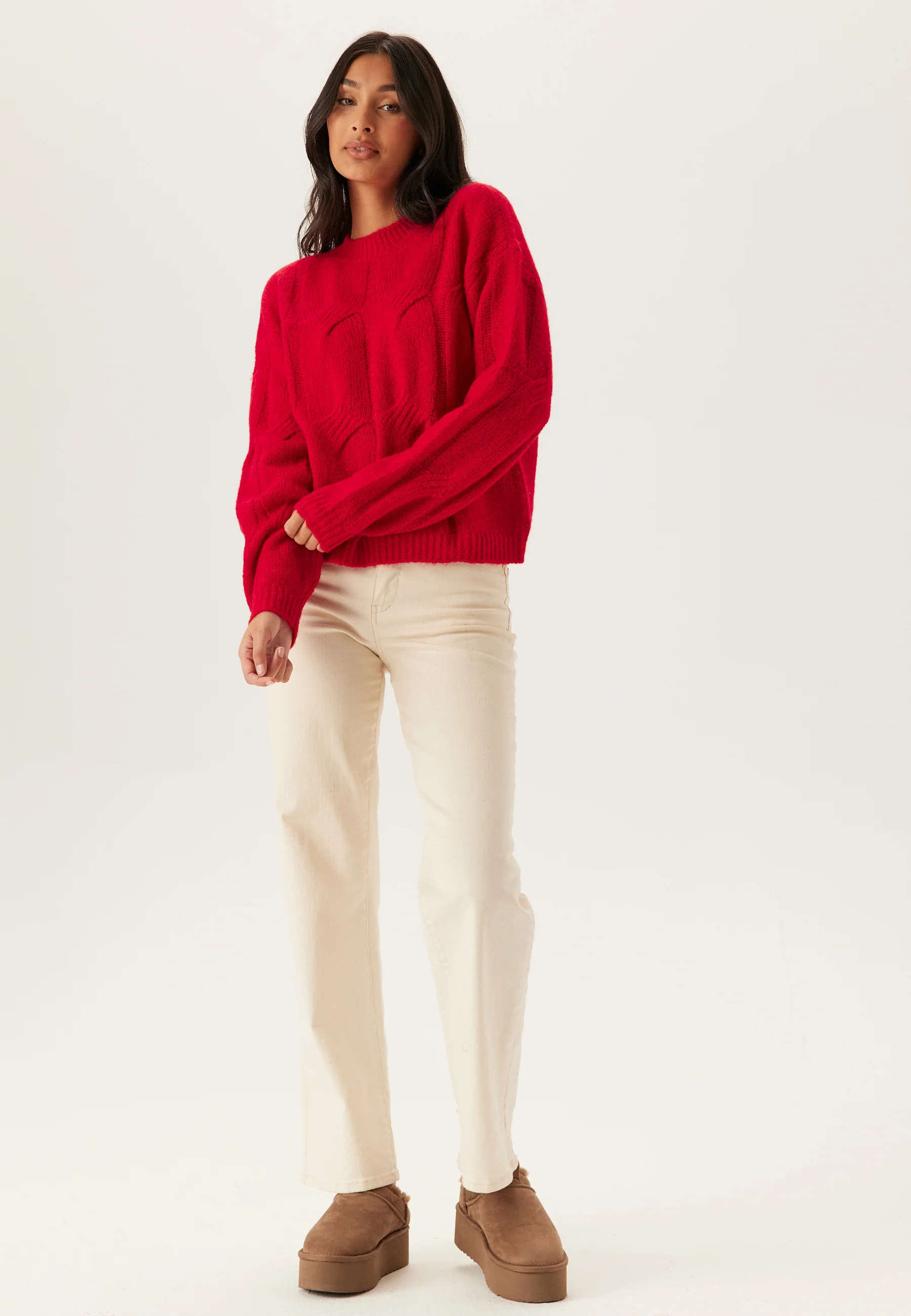 Pcjenna Ls O-neck Cable Knit - Image 3