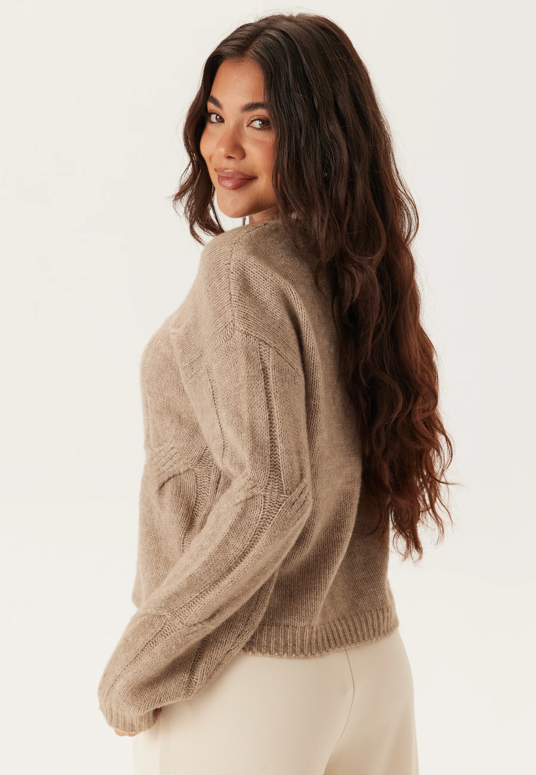 Pcjenna Ls O-neck Cable Knit - Image 3