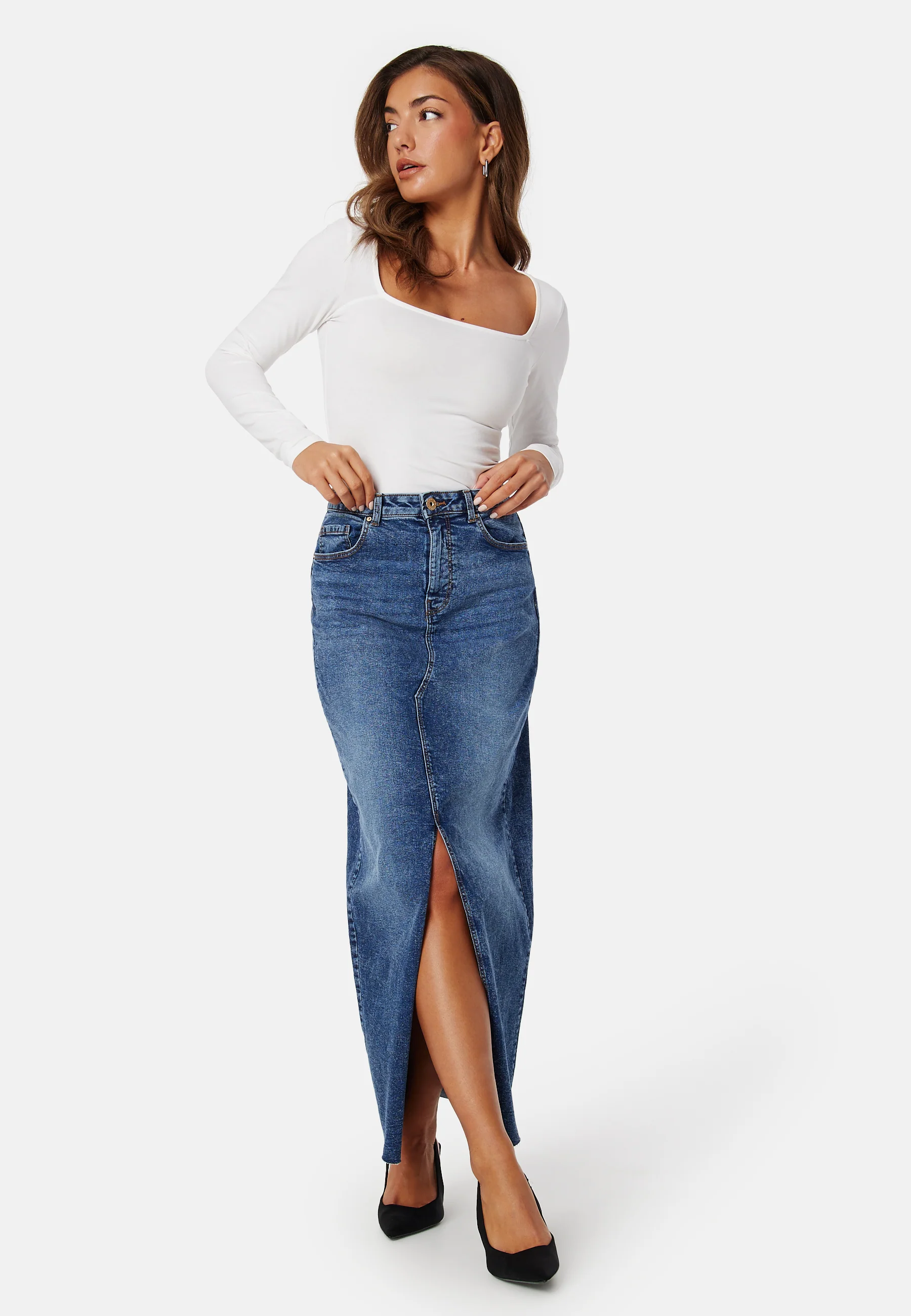 Pcjessie high waist ankle denim skirt - Image 2