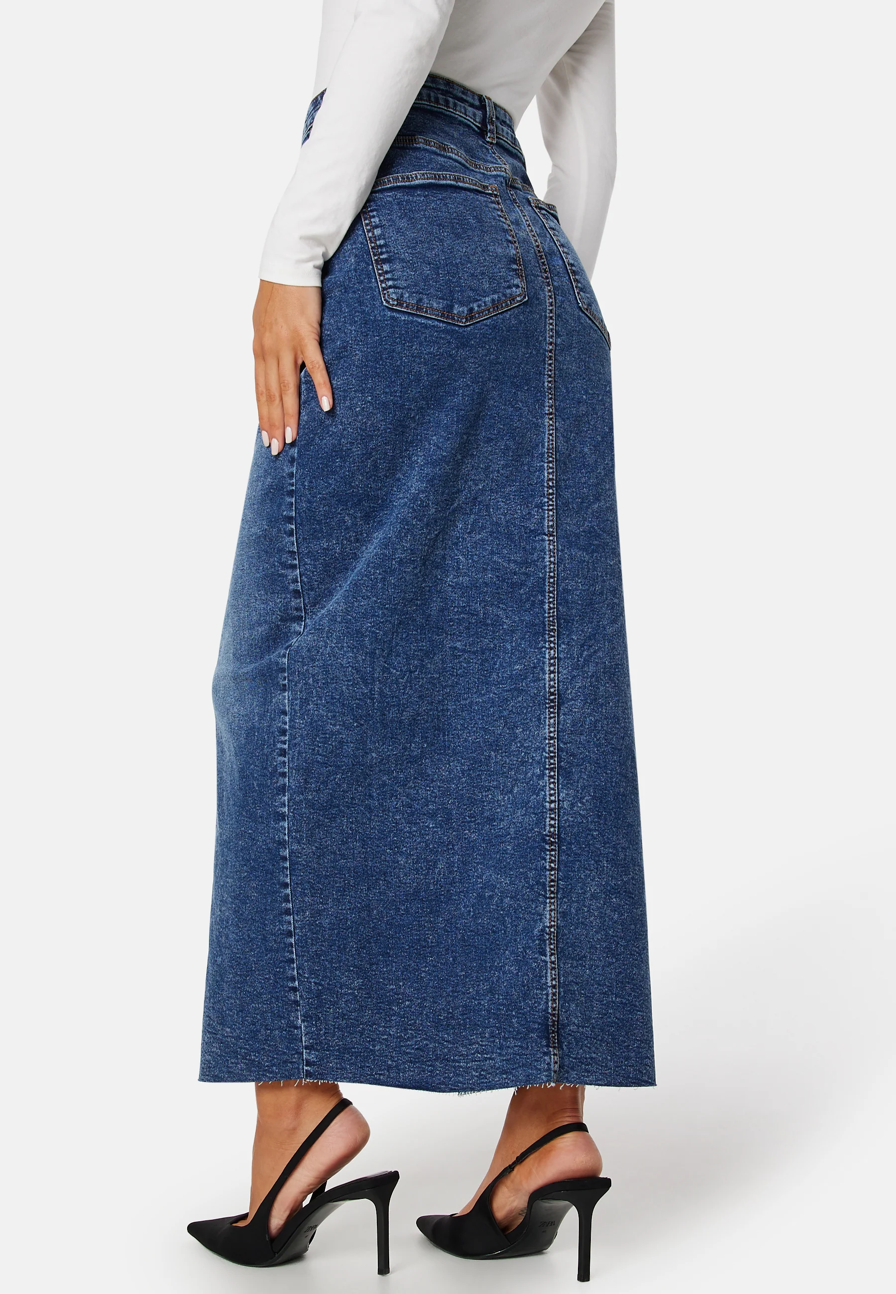 Pcjessie high waist ankle denim skirt - Image 5