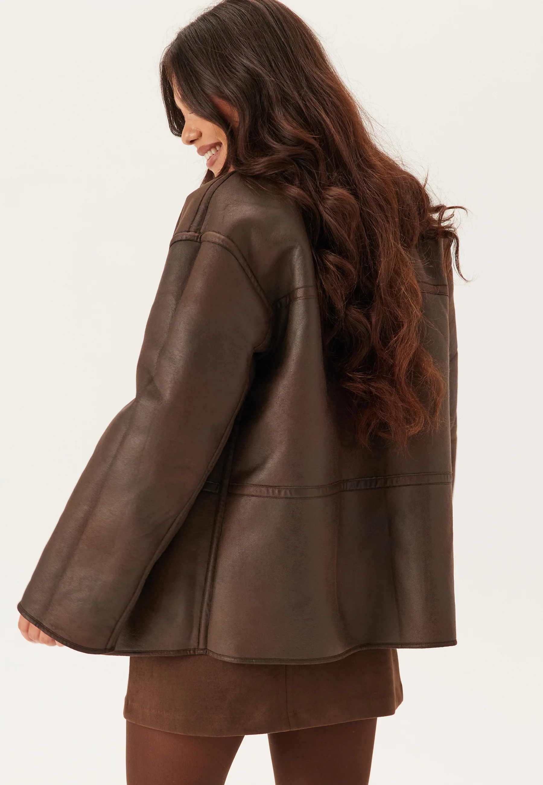 Pcjulie Reversible Teddy Coat - Image 6
