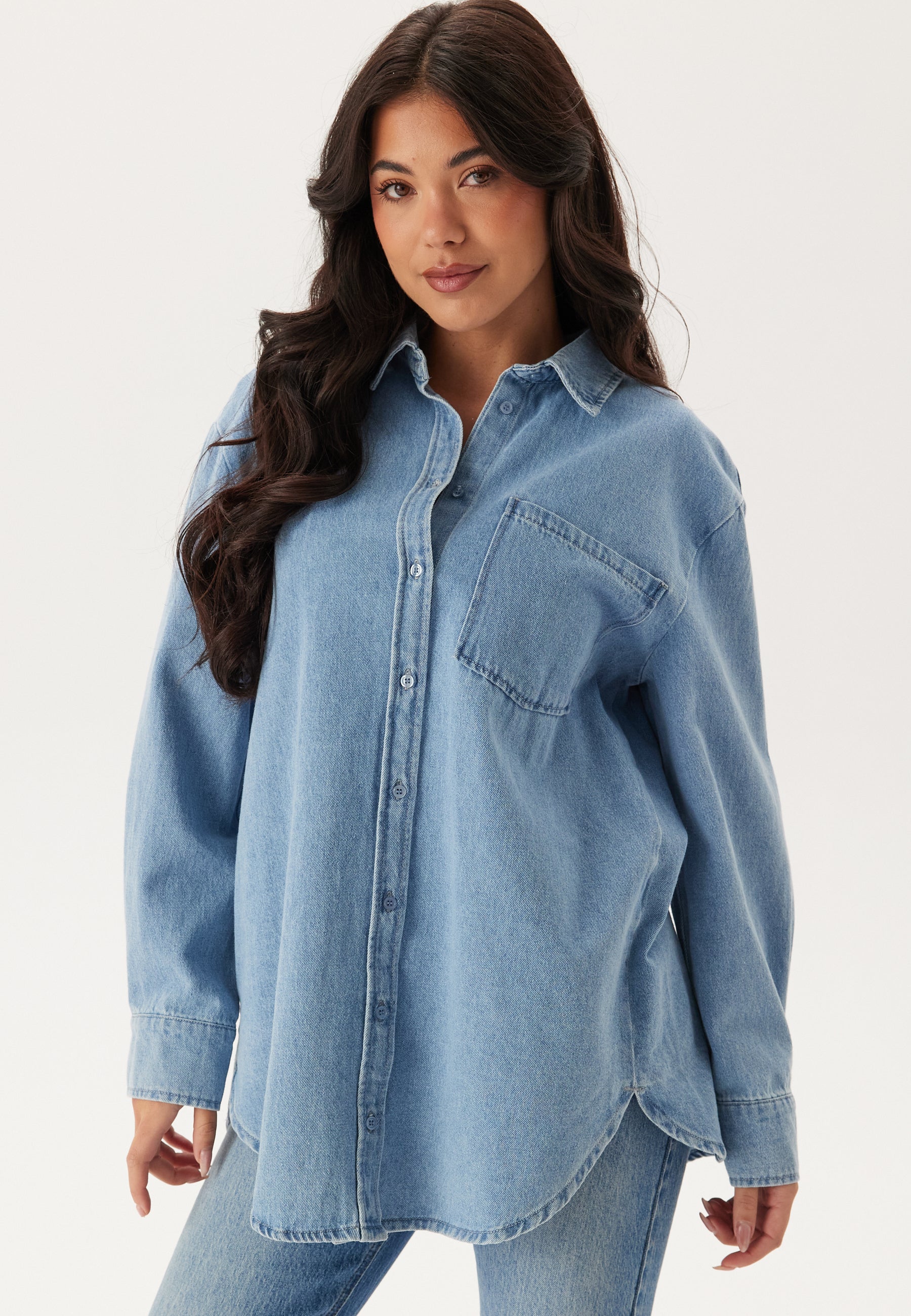 Pcmaisie Ls Denim Shirt - Image 2