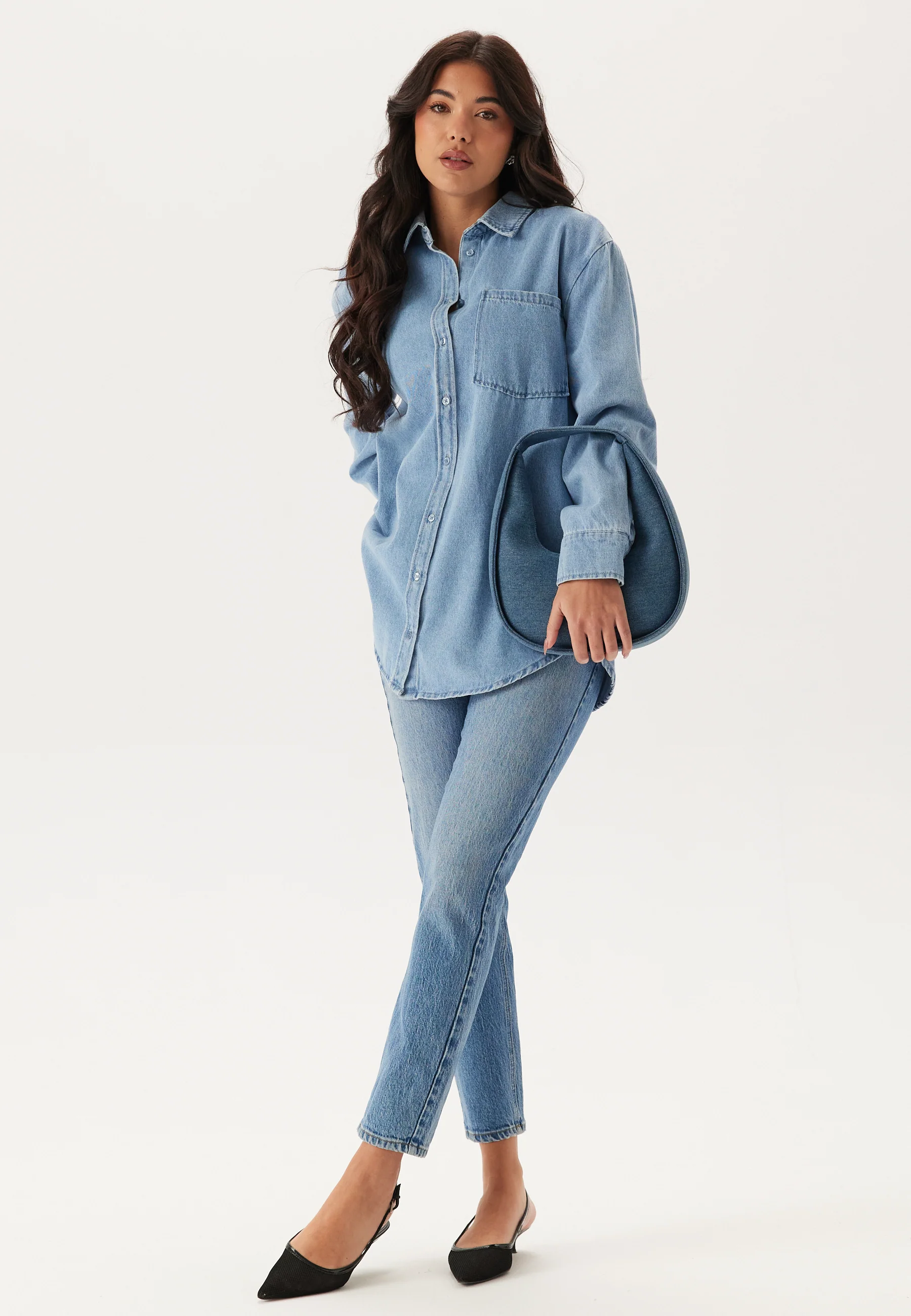 Pcmaisie Ls Denim Shirt - Image 4