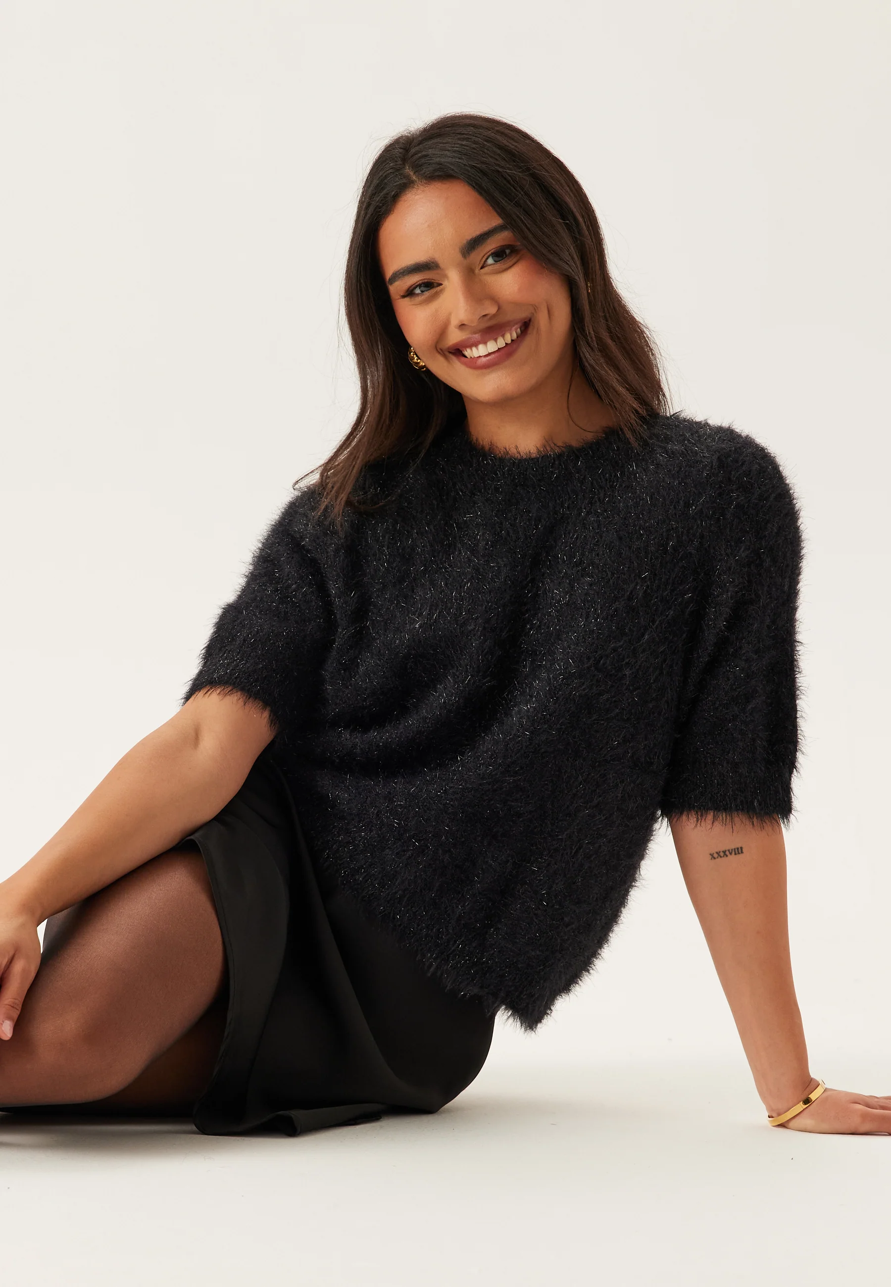 Pcmie Ss O-neck Knit