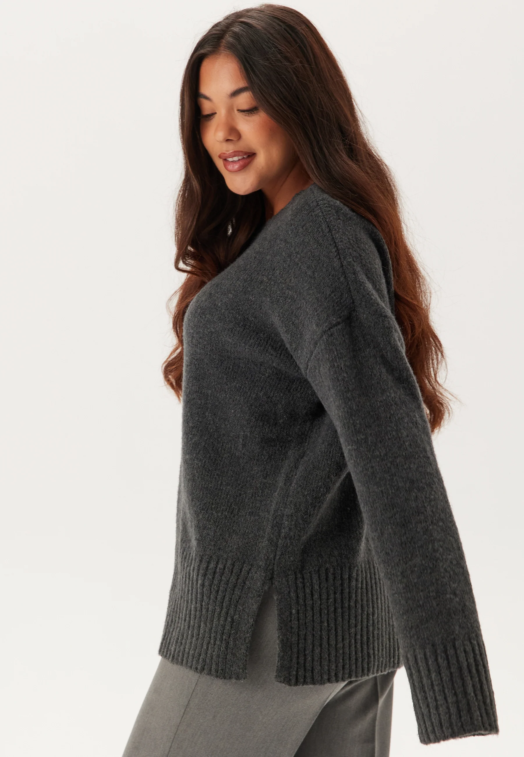 Pcnancy Ls Loose O-neck Knit - Image 2