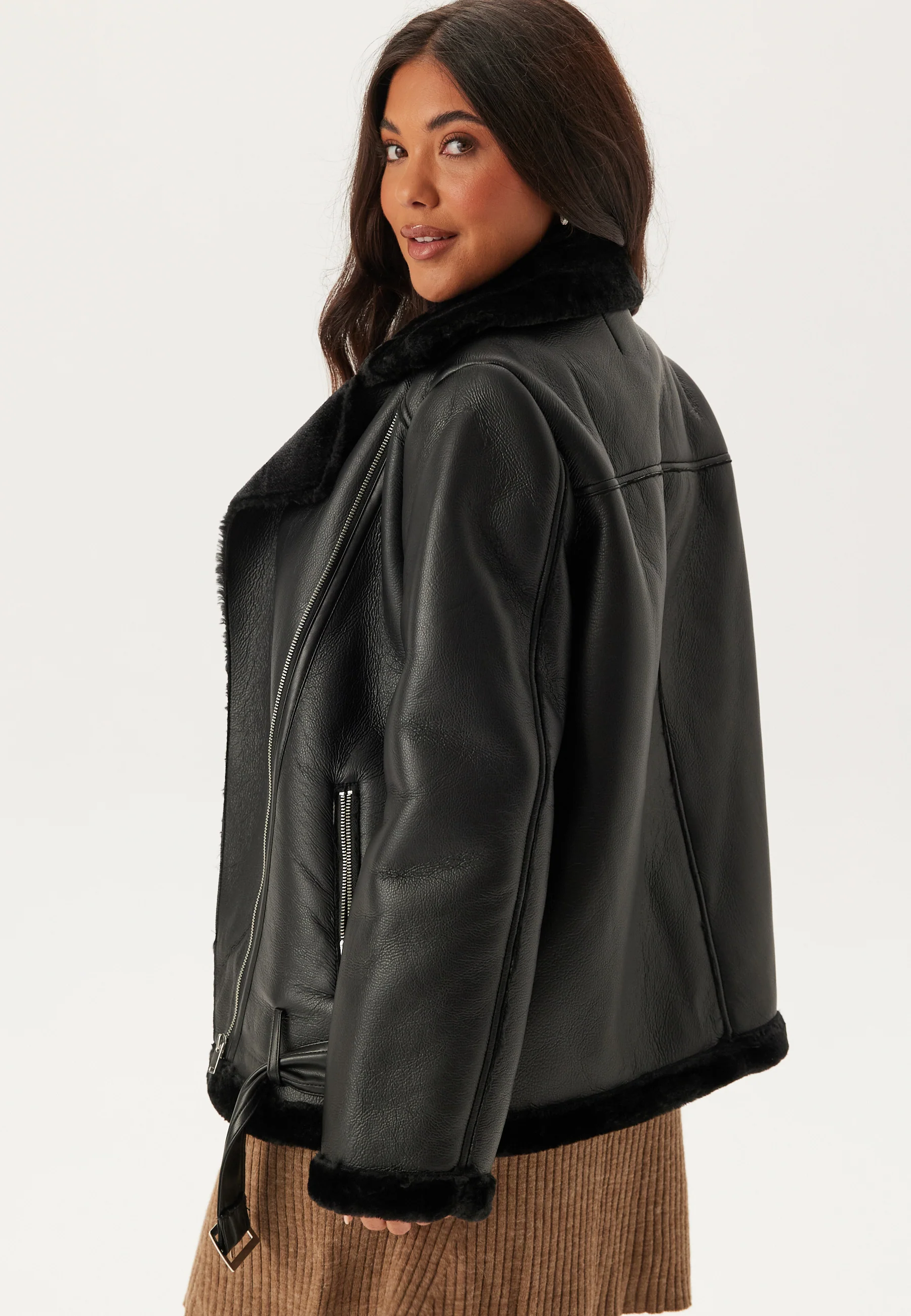 Pcnora Aviator Pu Jacket - Image 2