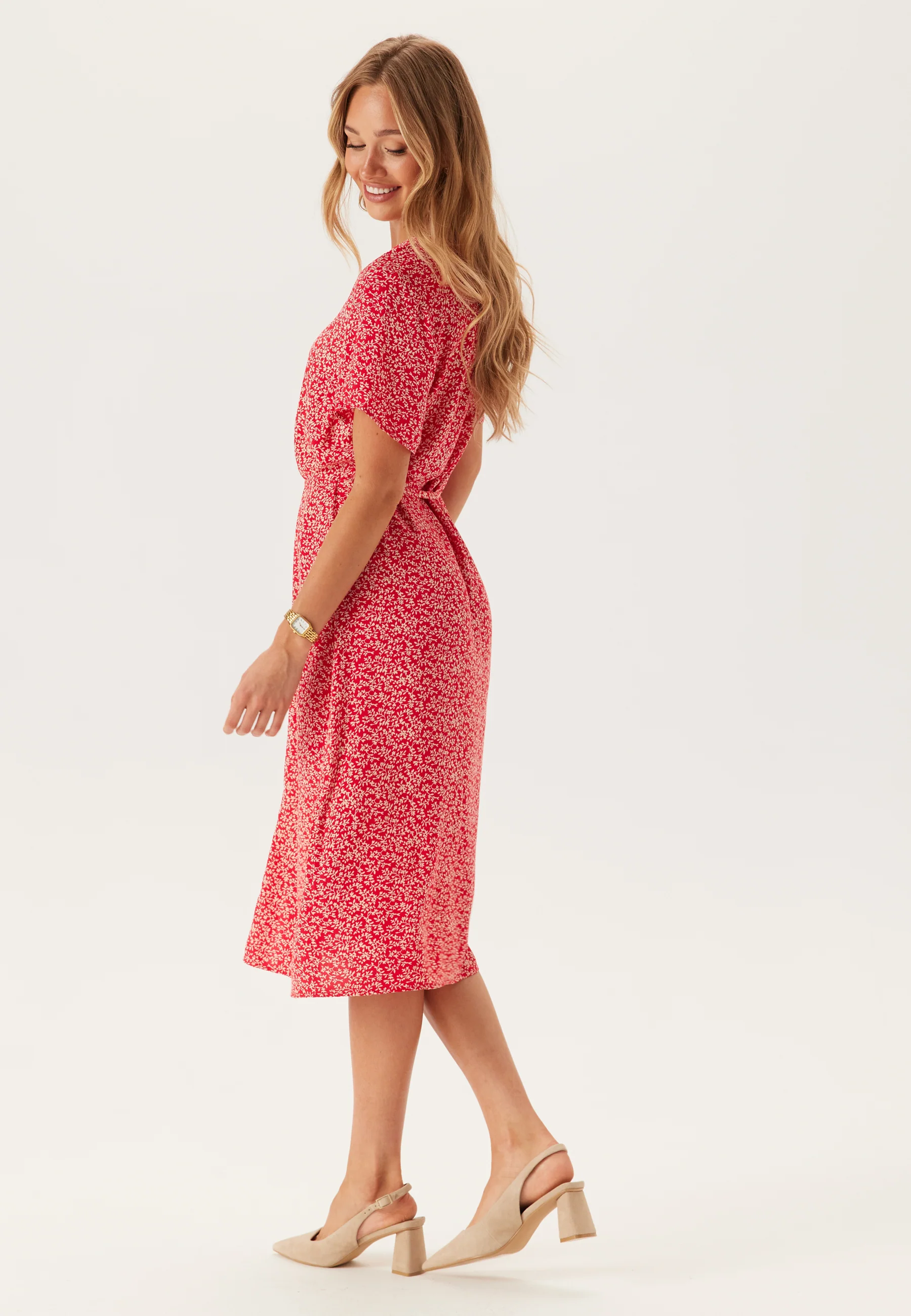 Pcnya Ss V-neck Midi Dress - Image 2