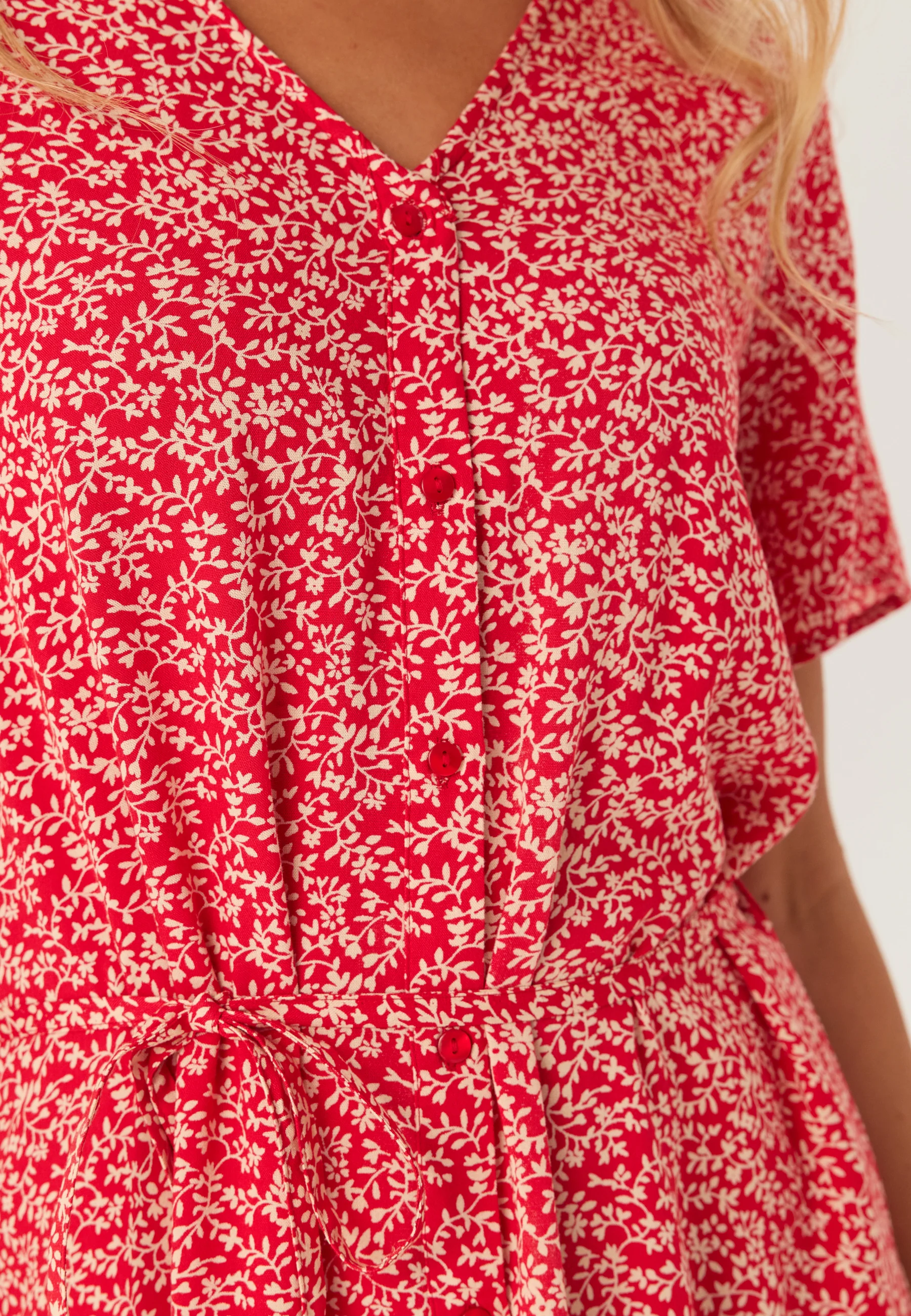 Pcnya Ss V-neck Midi Dress - Image 3