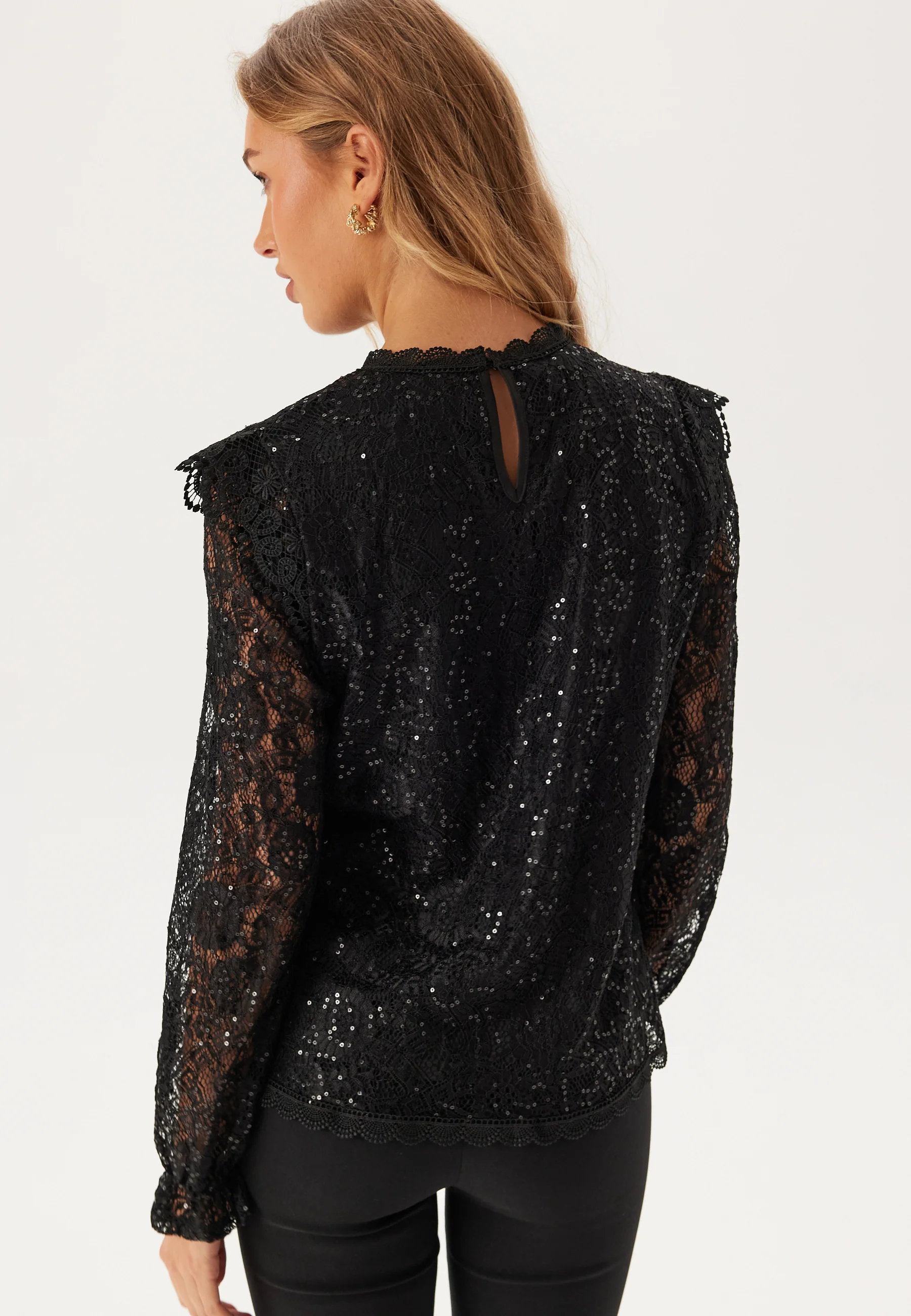 Pcolline Ls Lace Sequins Top - Image 3