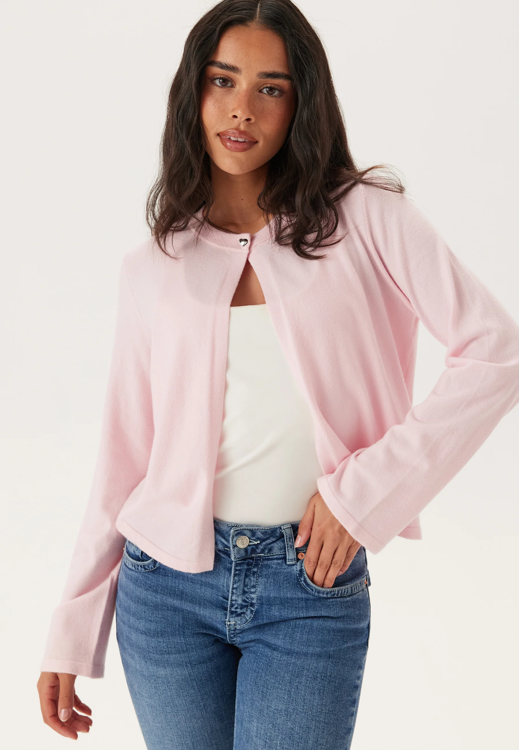 Pcorina Ls O-neck Knit Cardigan
