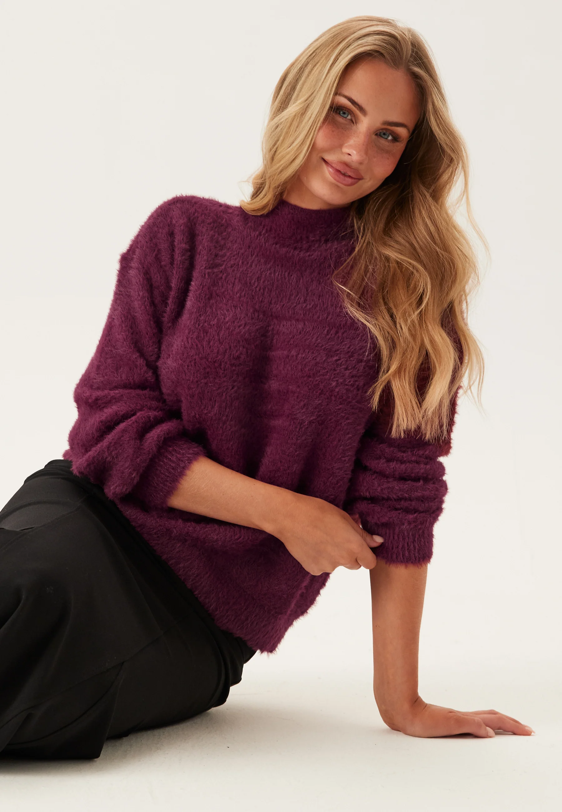 Pcovy Ls Mock Neck Knit