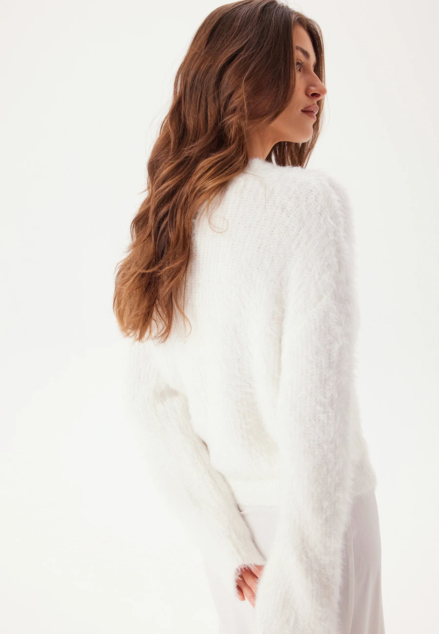 Pcraga Ls O-neck Lurex Knit - Image 2