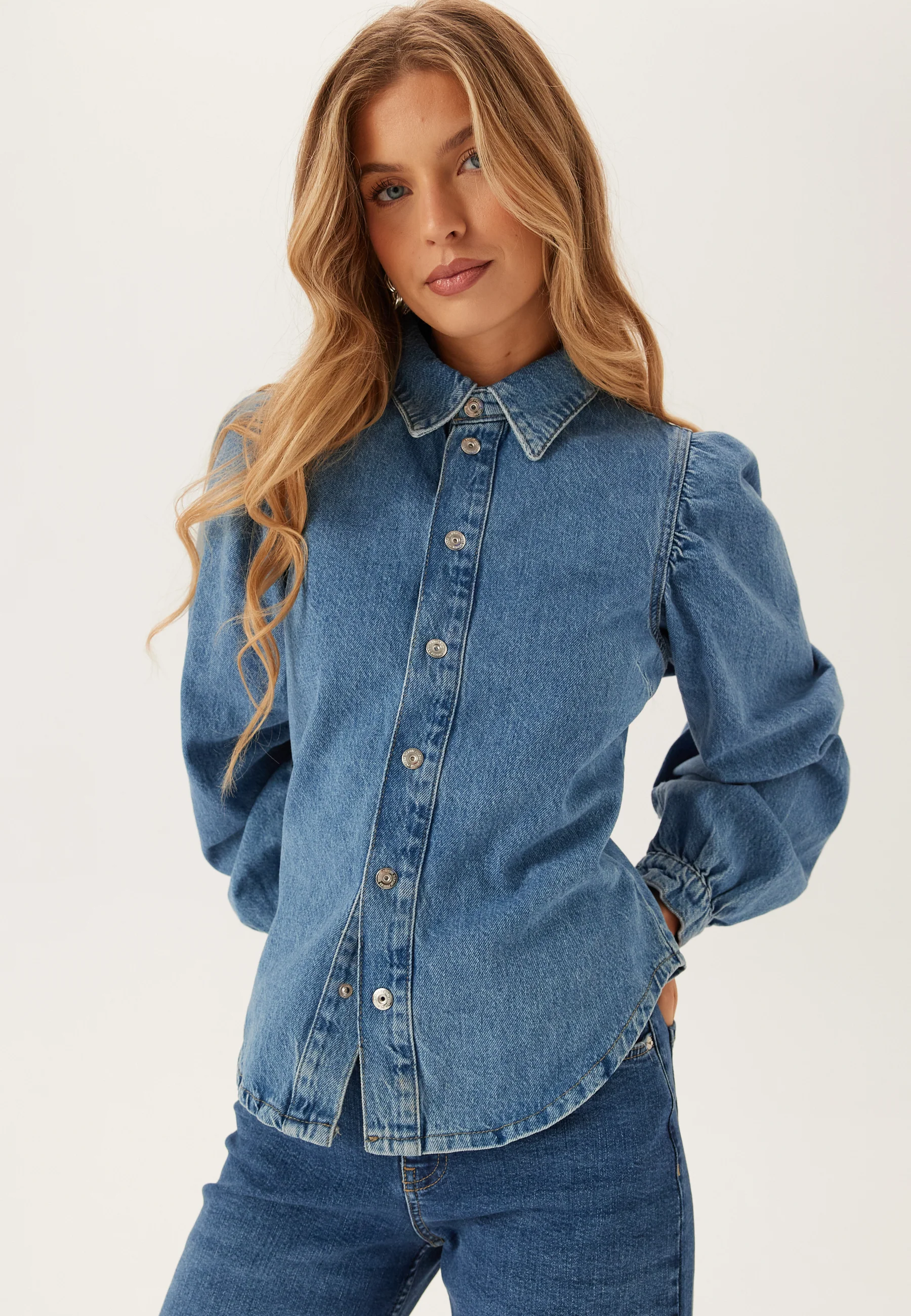 Pcritt Ls Denim Shirt - Image 3