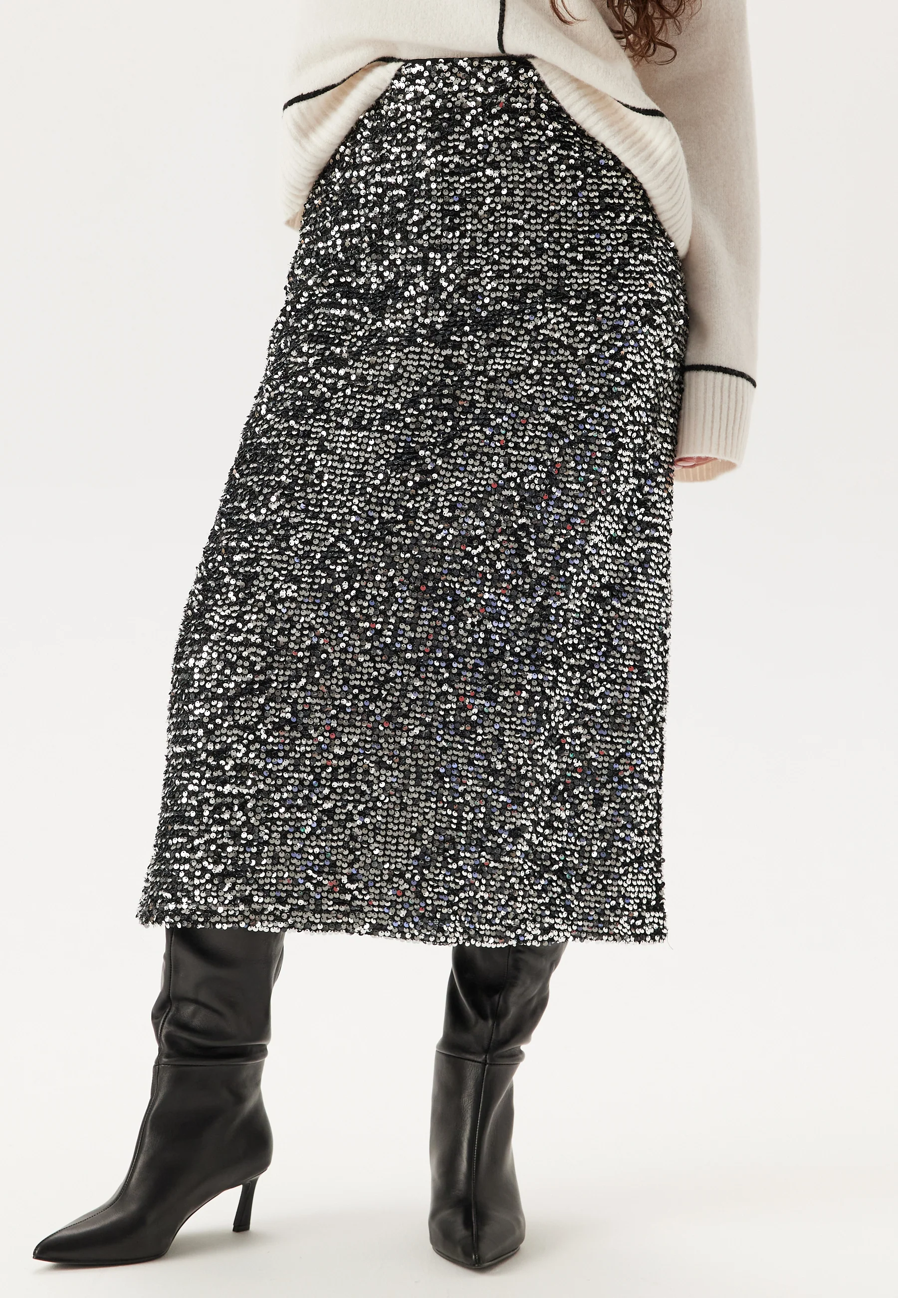 Pcserena Sequin Hw Midi Skirt - Image 3