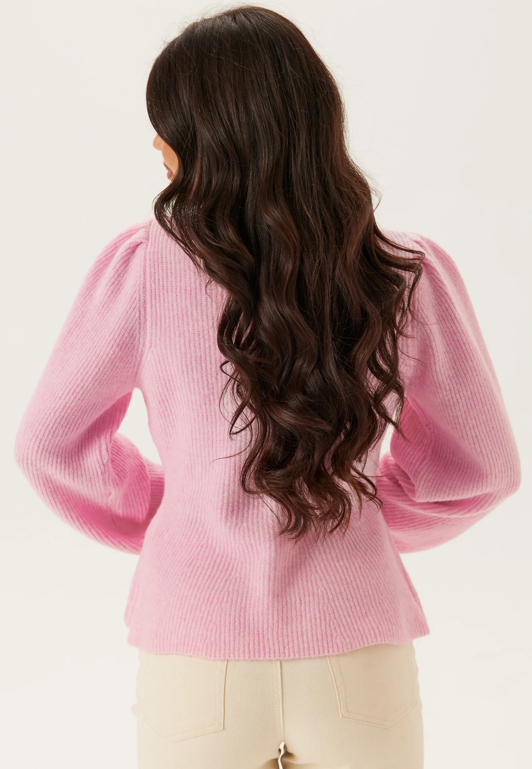 Pcsilly Ls Puff Knit Cardigan - Image 2