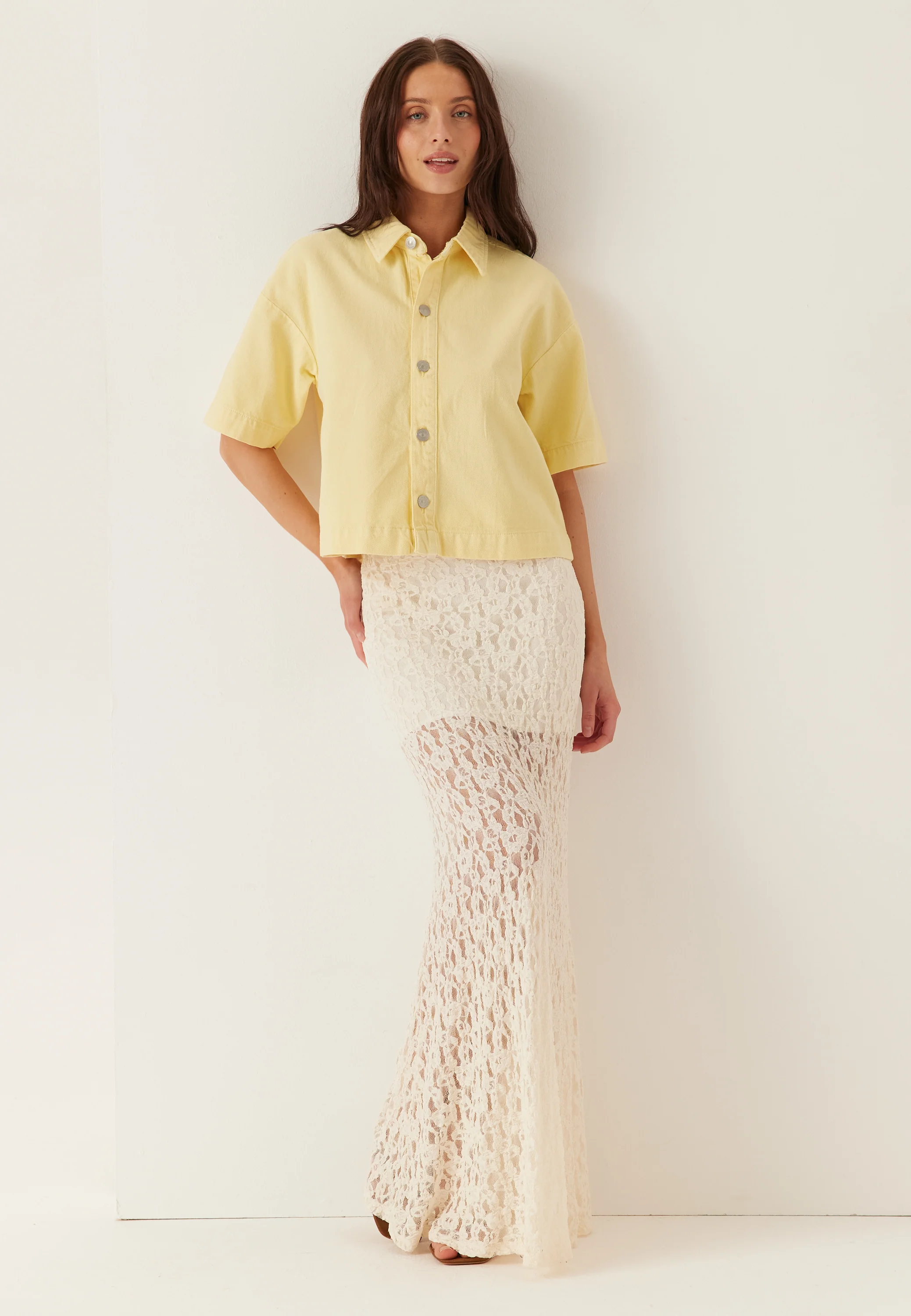 Pcsky Ss A-shape Denim Top - Image 3
