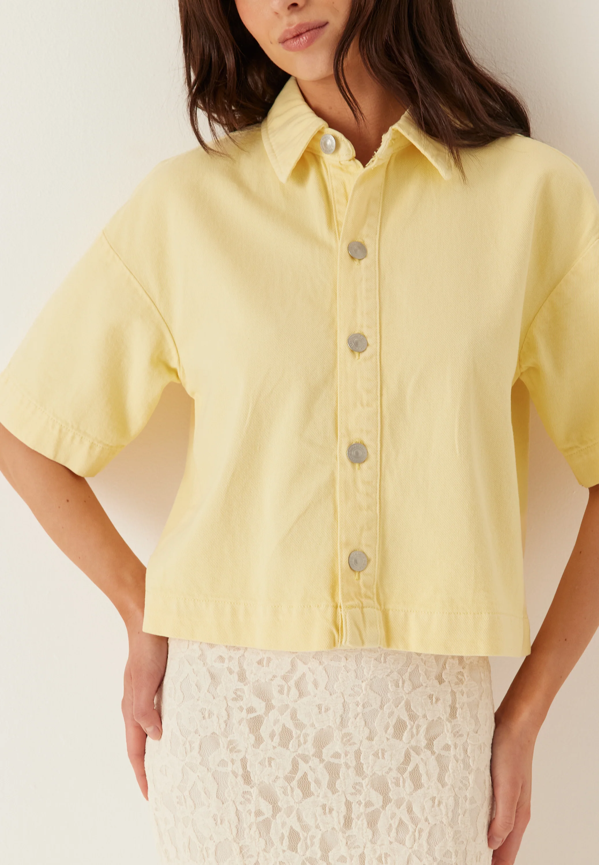 Pcsky Ss A-shape Denim Top - Image 5