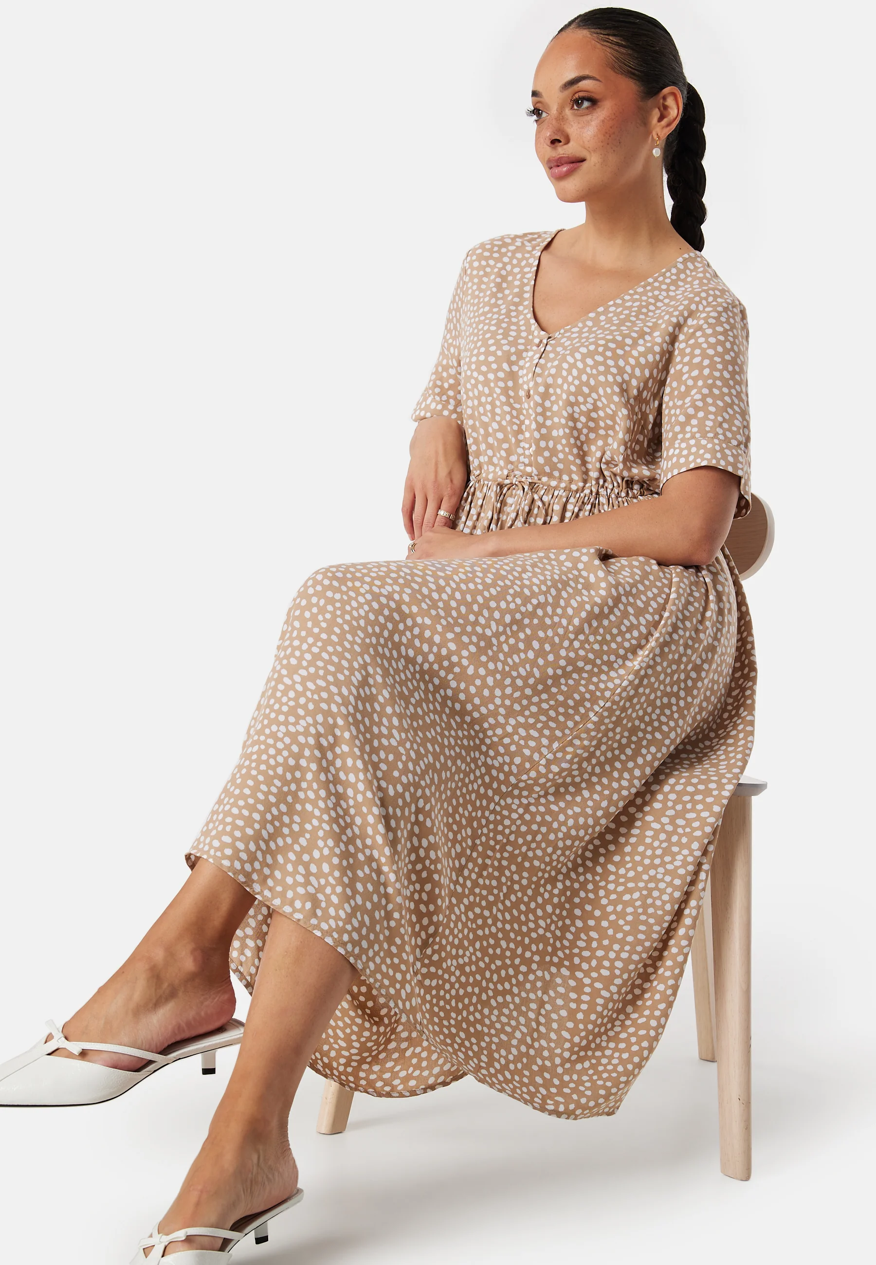 Pctala String Tie Midi Dress - Image 3