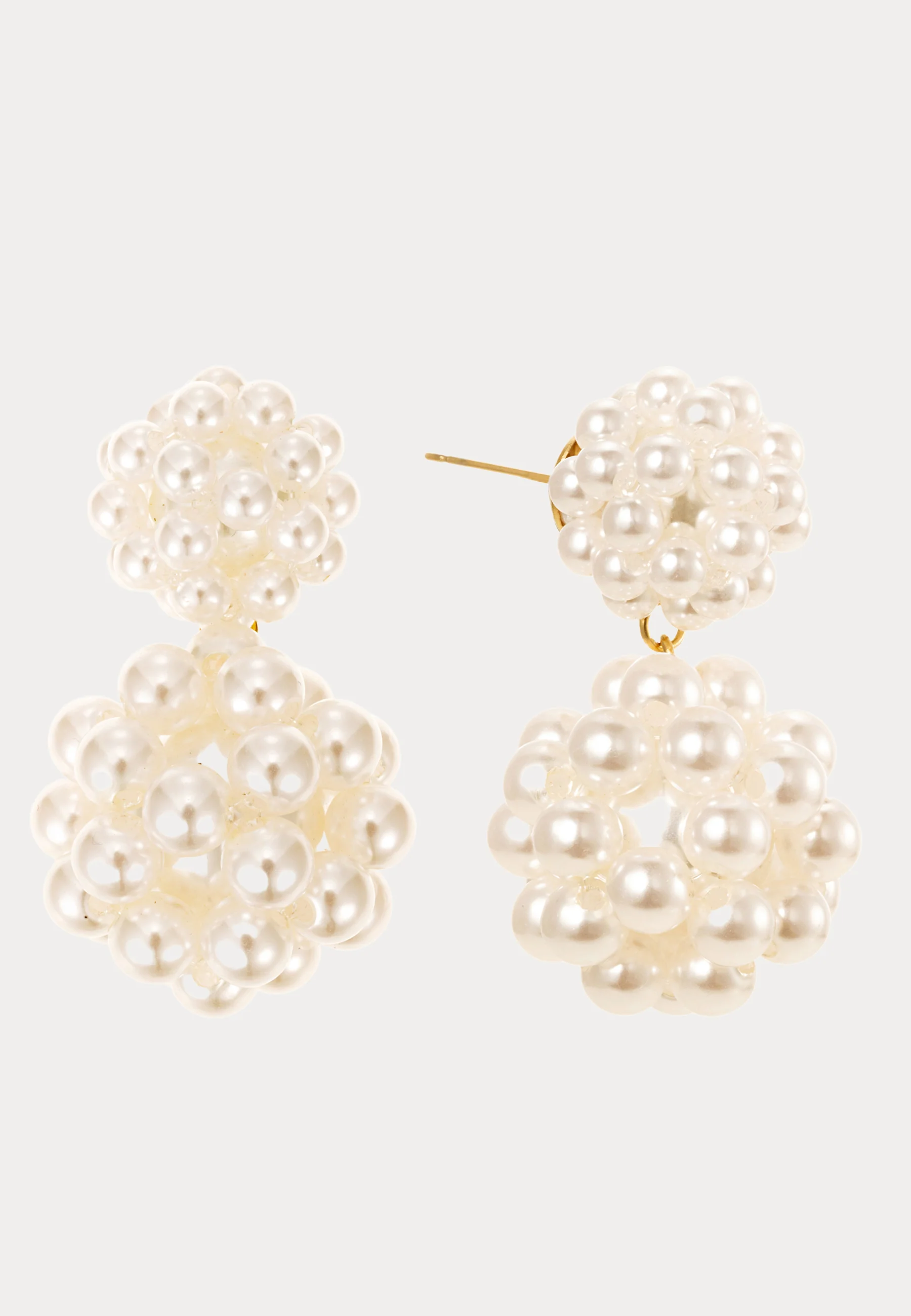Pearl Double Bead Earring - Image 3
