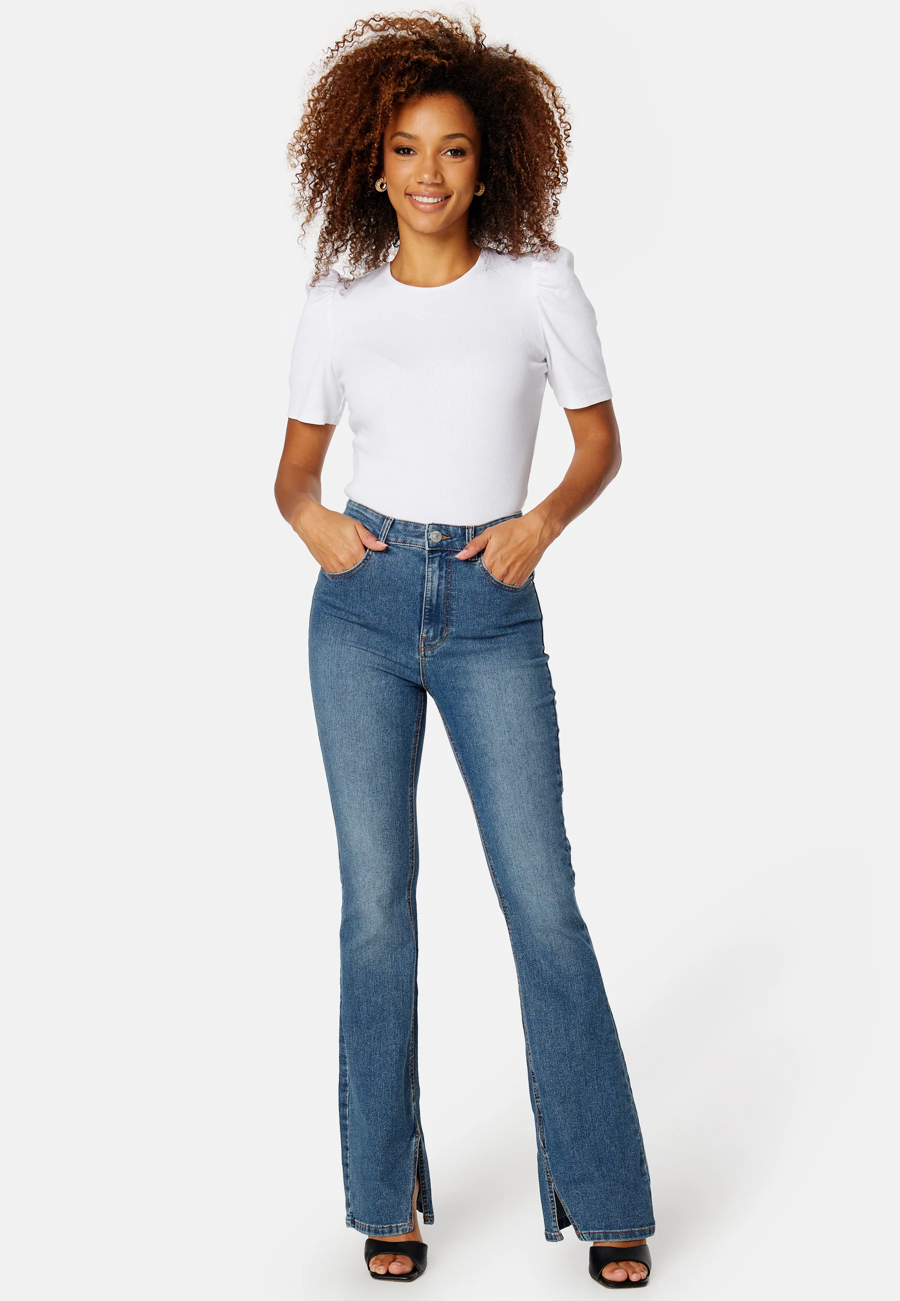 Peggy HW Flared Slit Jeans - Image 2