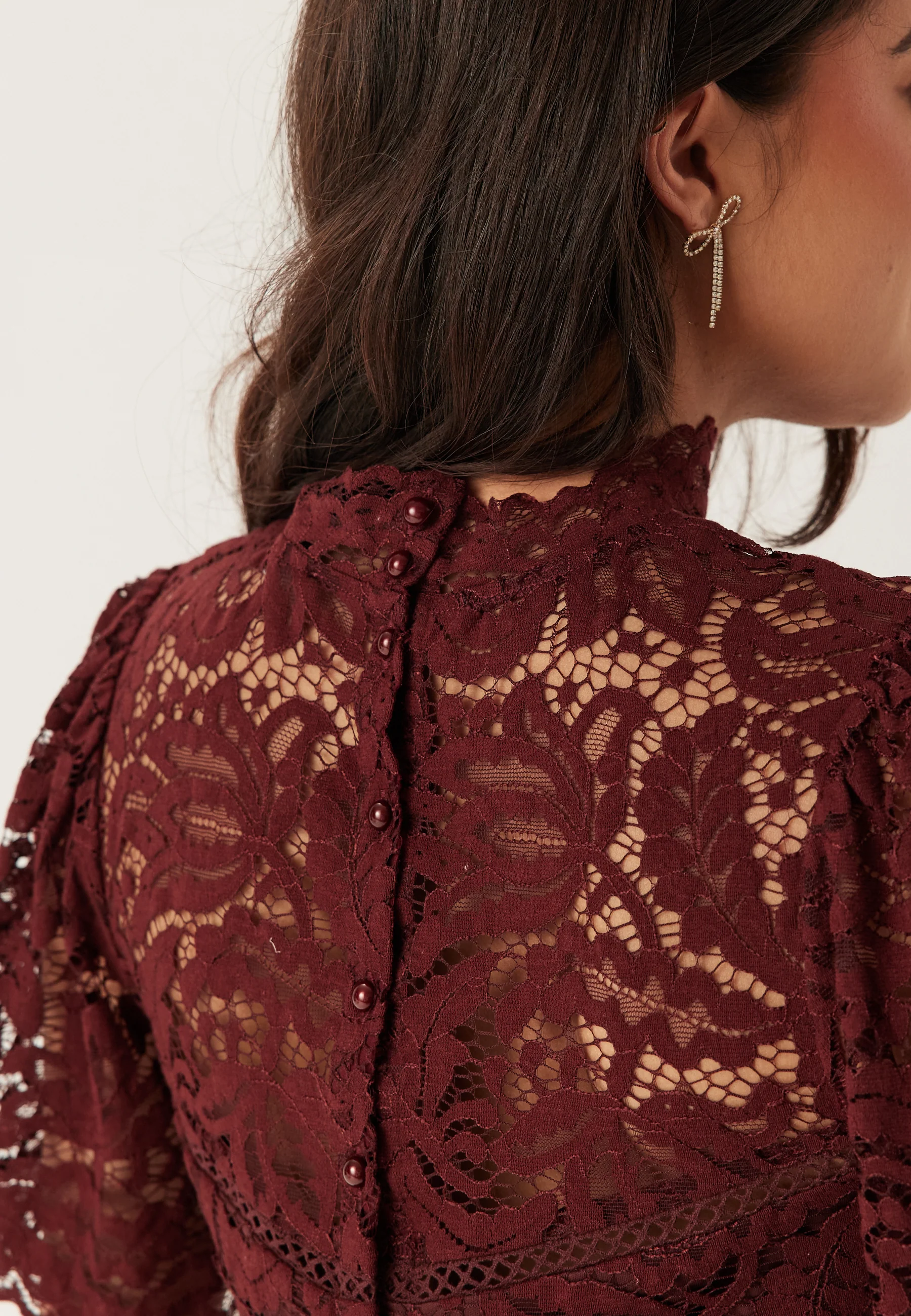 Peplum Cotton Lace Blouse - Image 4