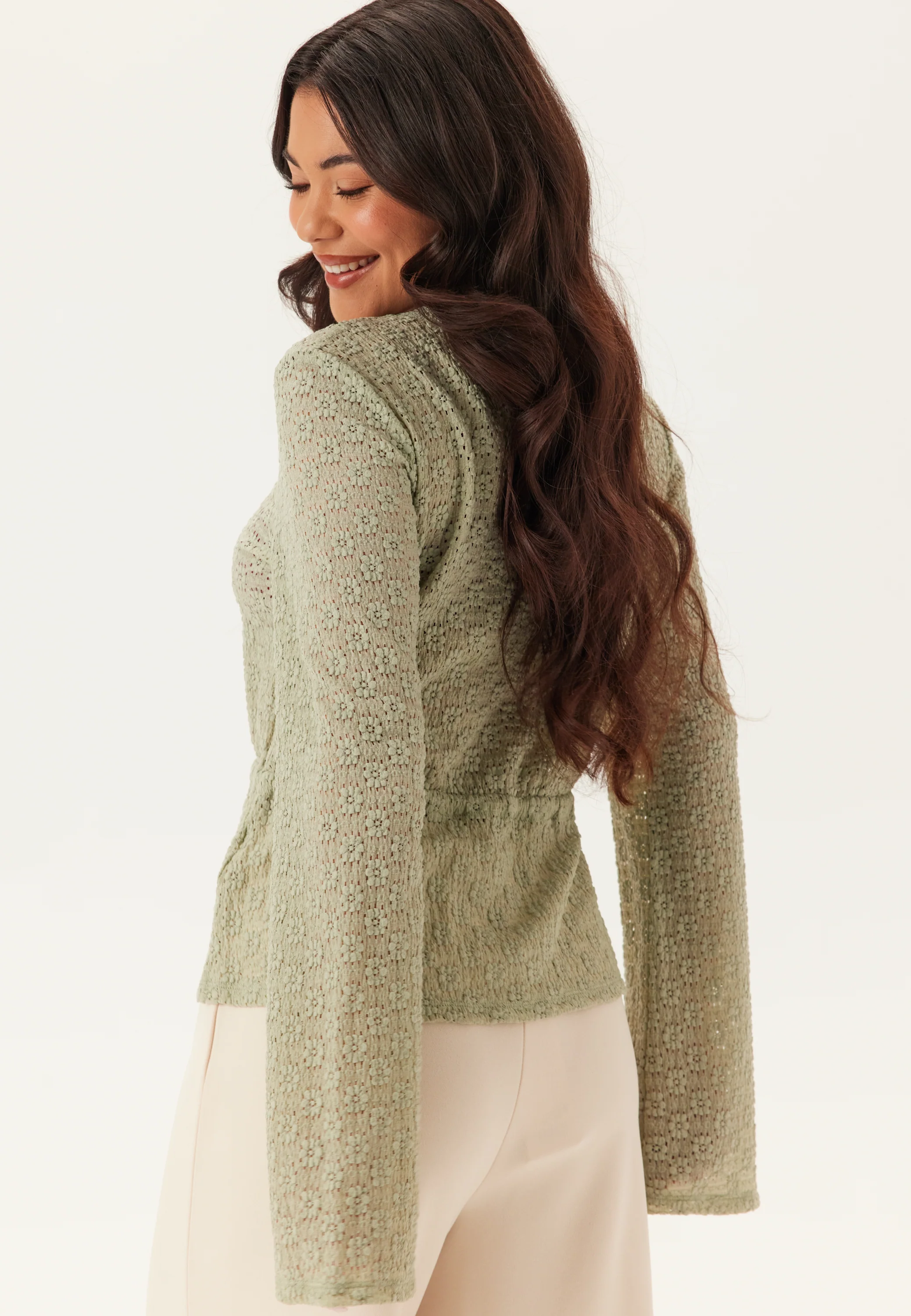 Peplum Lace Cardigan - Image 2