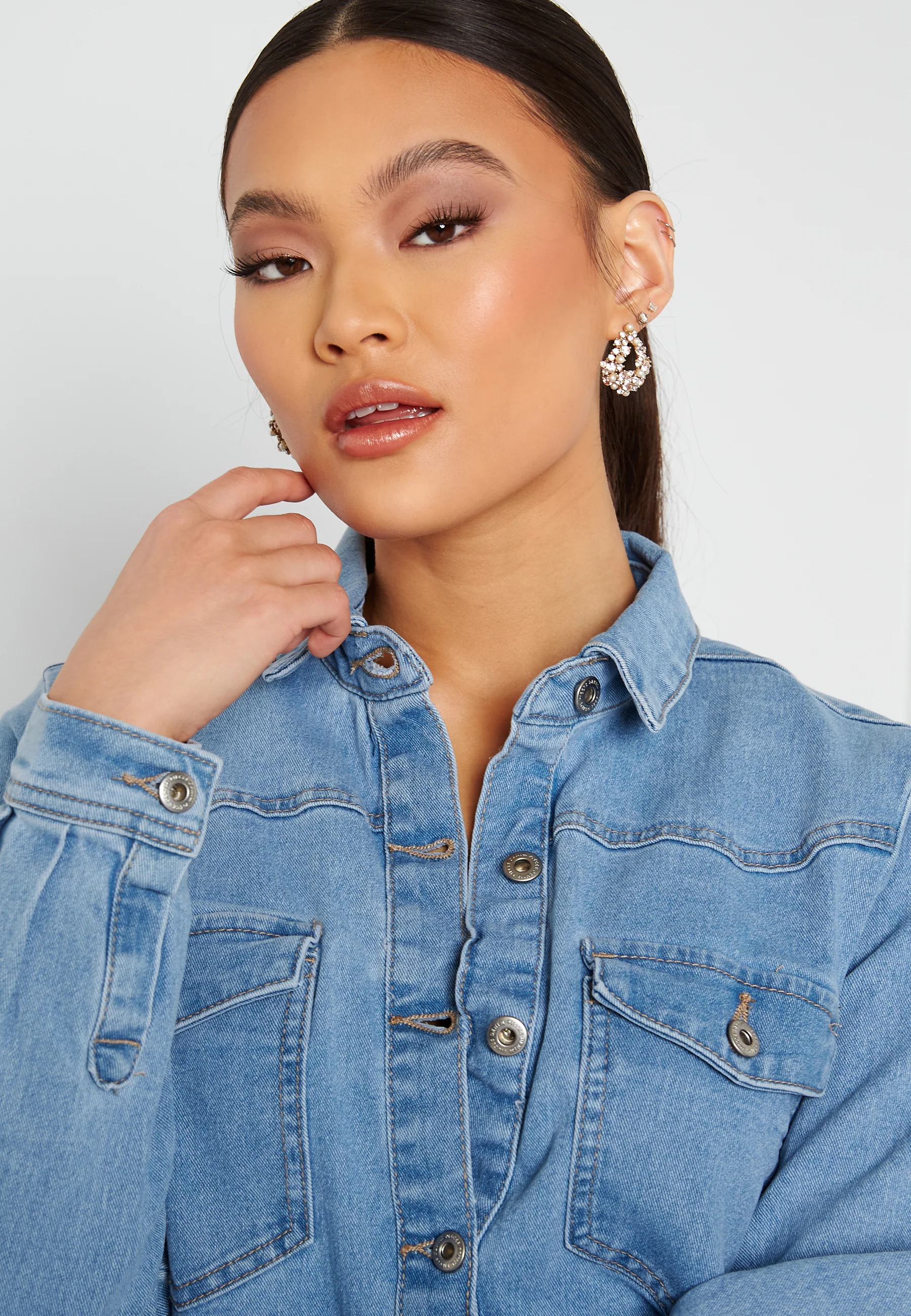 Perry L/S Denim Dress - Image 5
