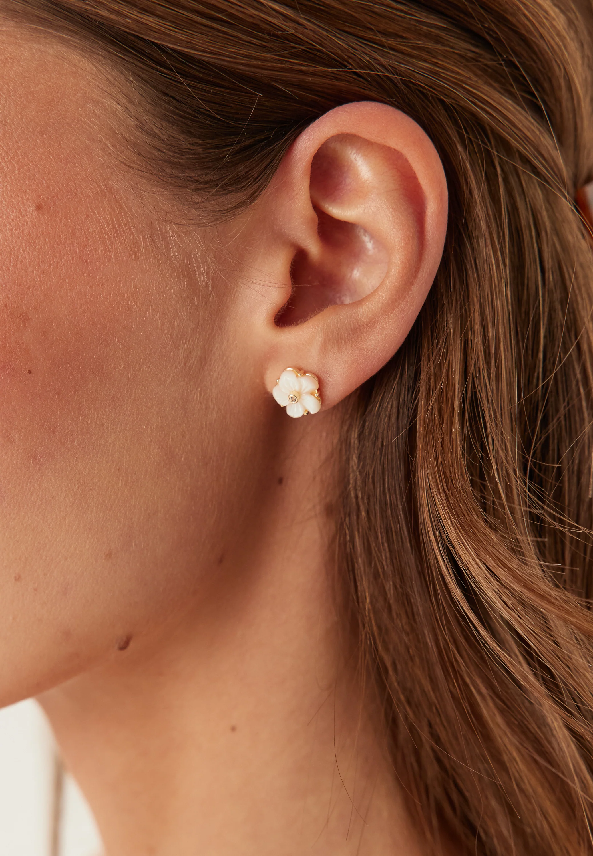 Petite Claire Earrings - Creme Puff - Image 2
