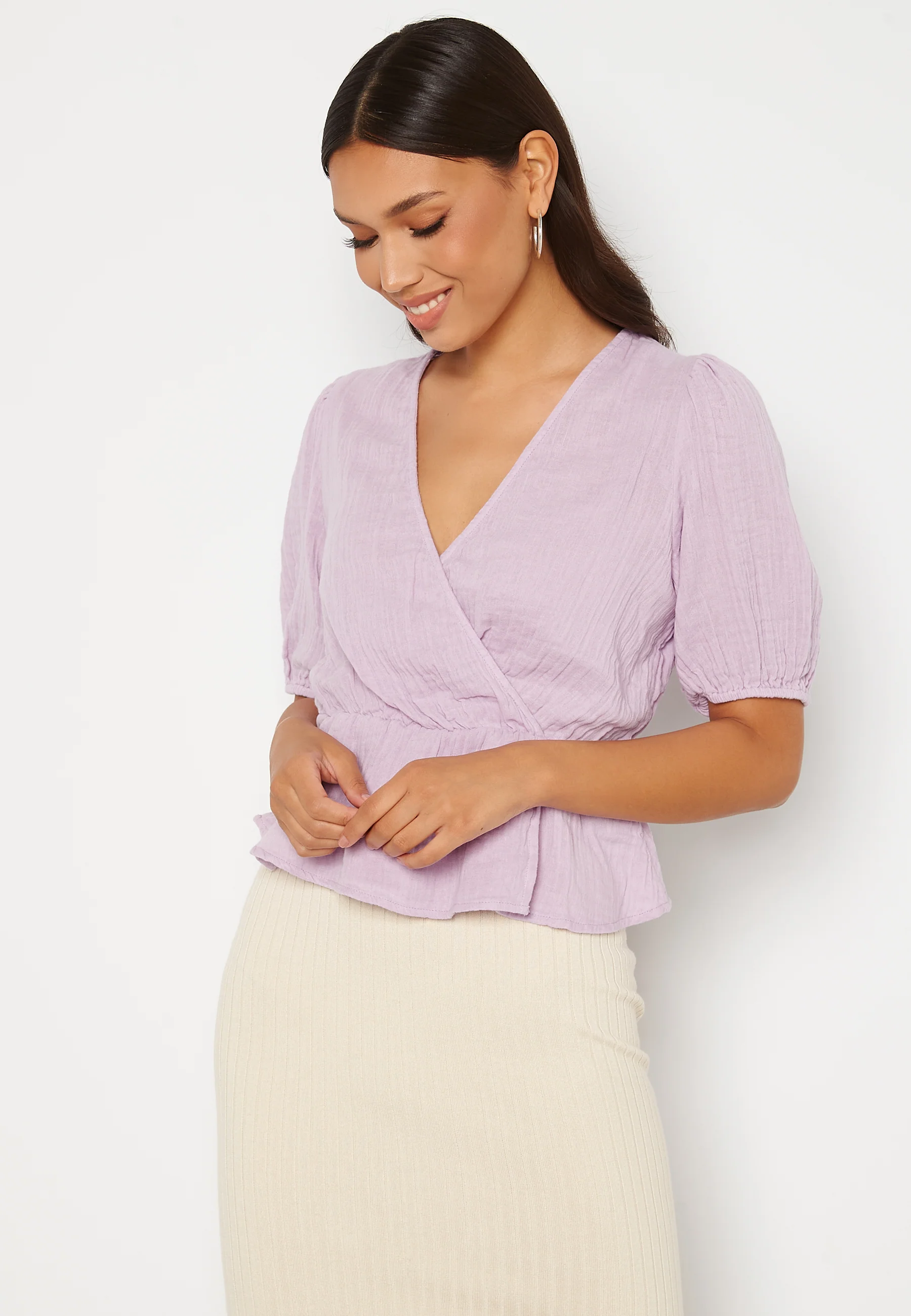 Petrine S/S Wrap Top