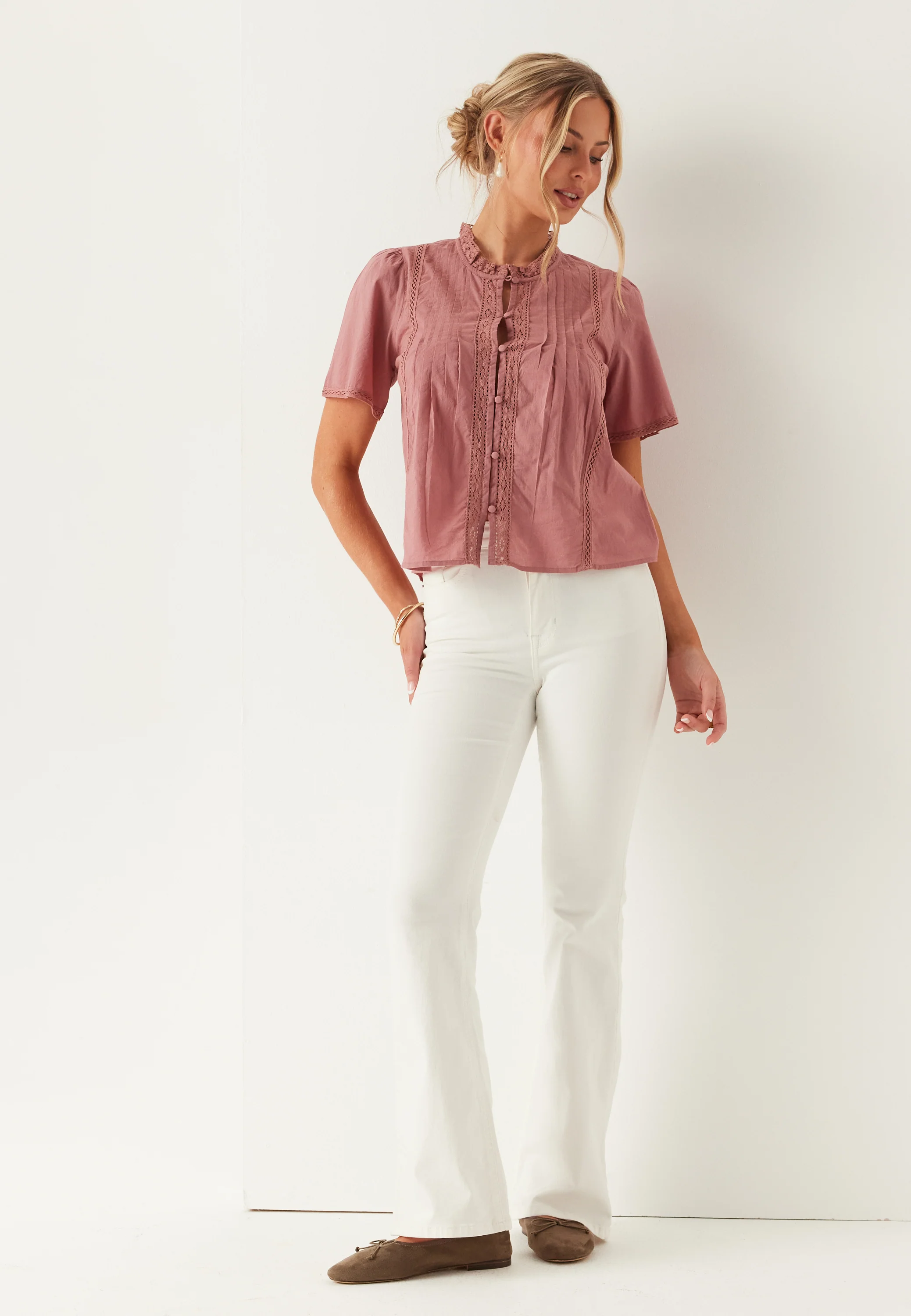 Pleated Detail Blouse - Image 2