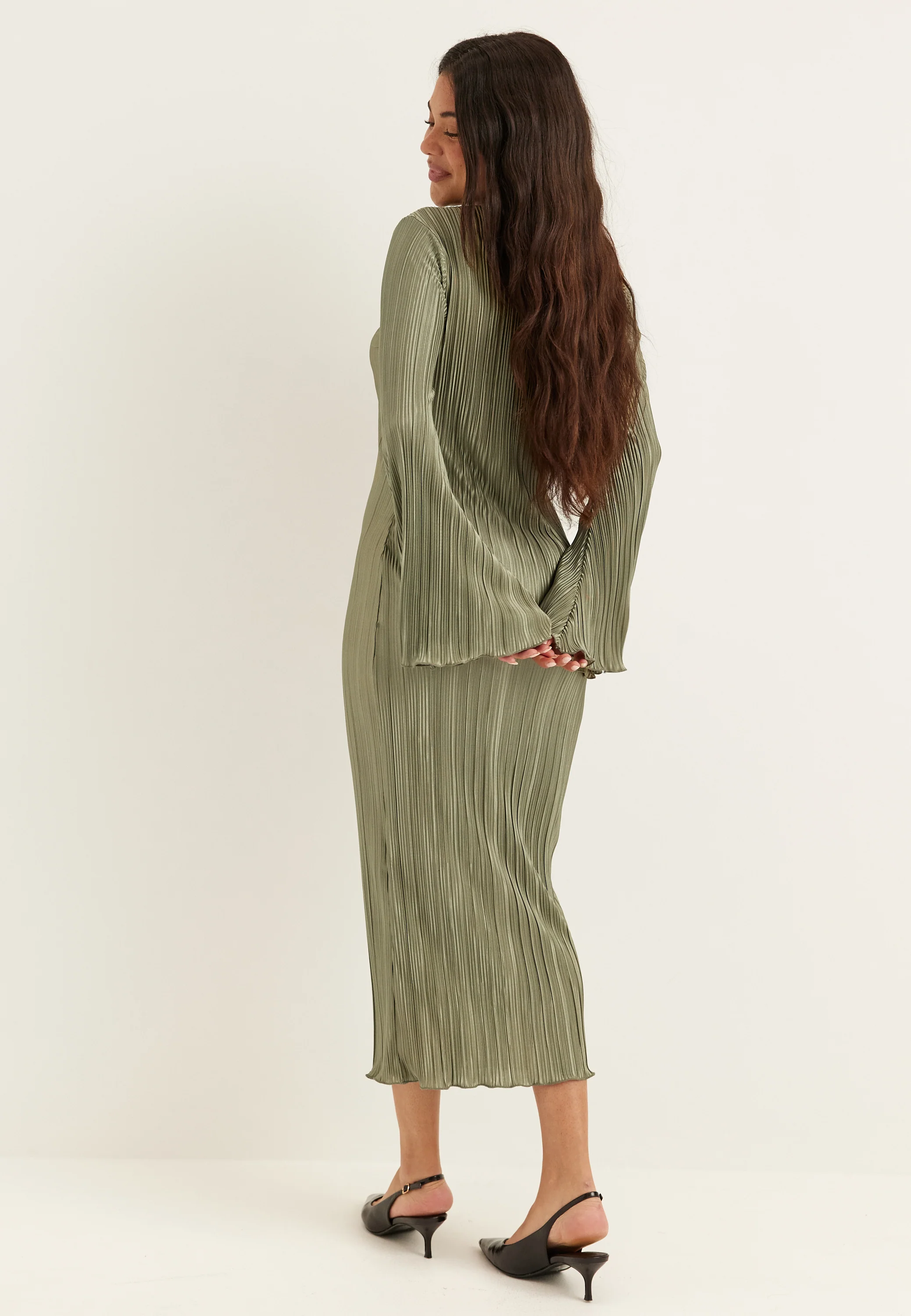 Pleated Frill Dress - Image 3