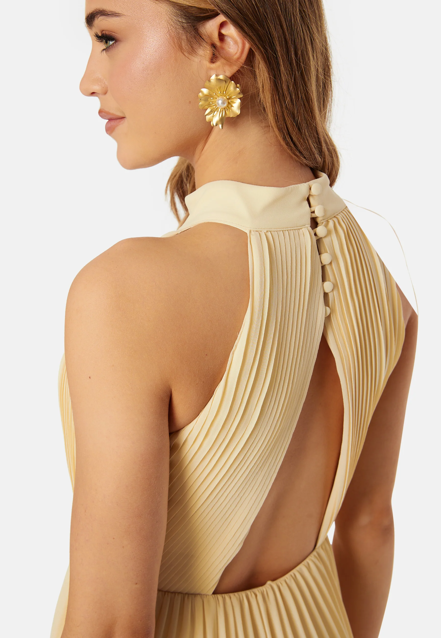 Pleated Halter Neck Gown - Image 6