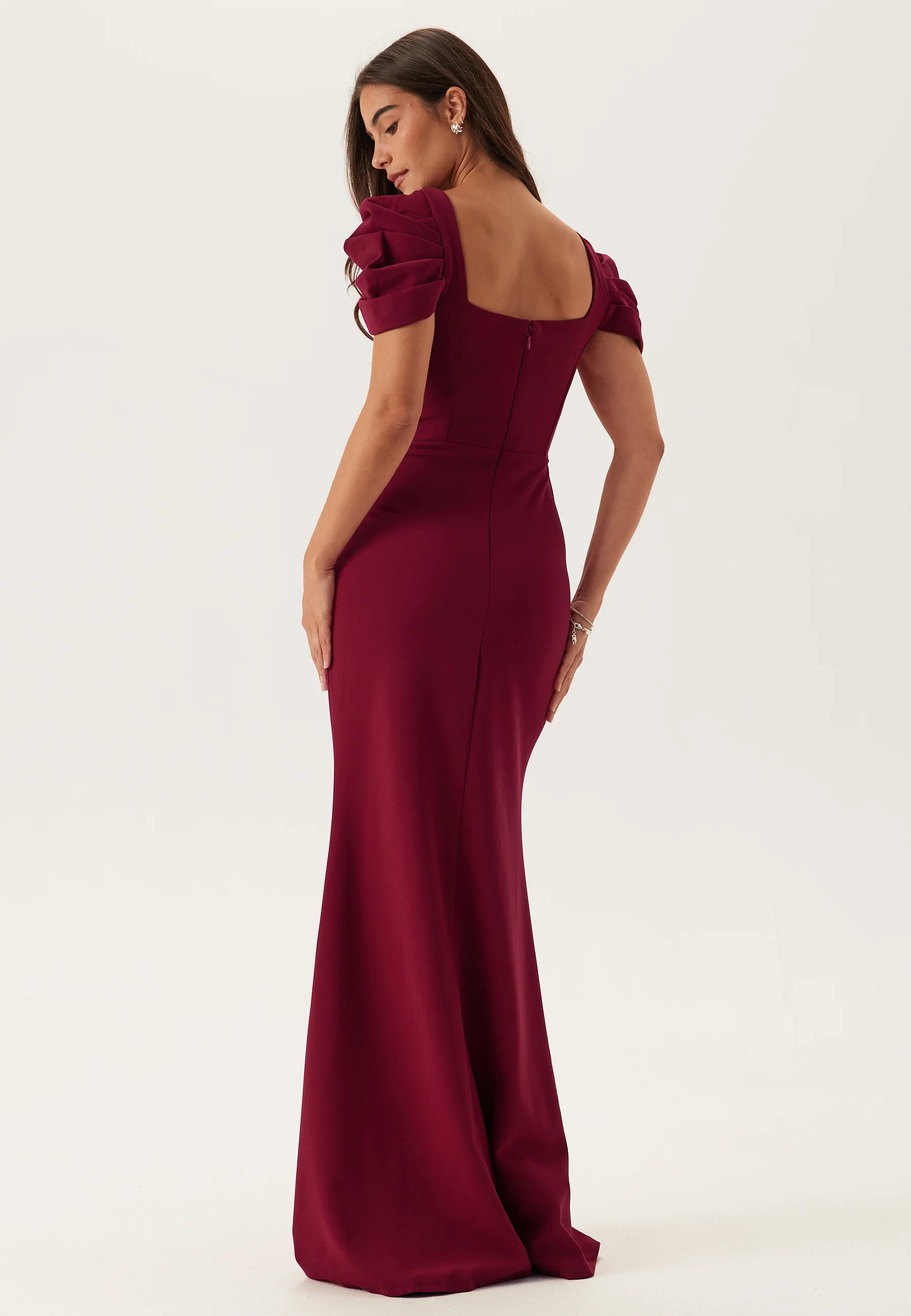 Pleated Sleeve Maxi Dress - Image 2
