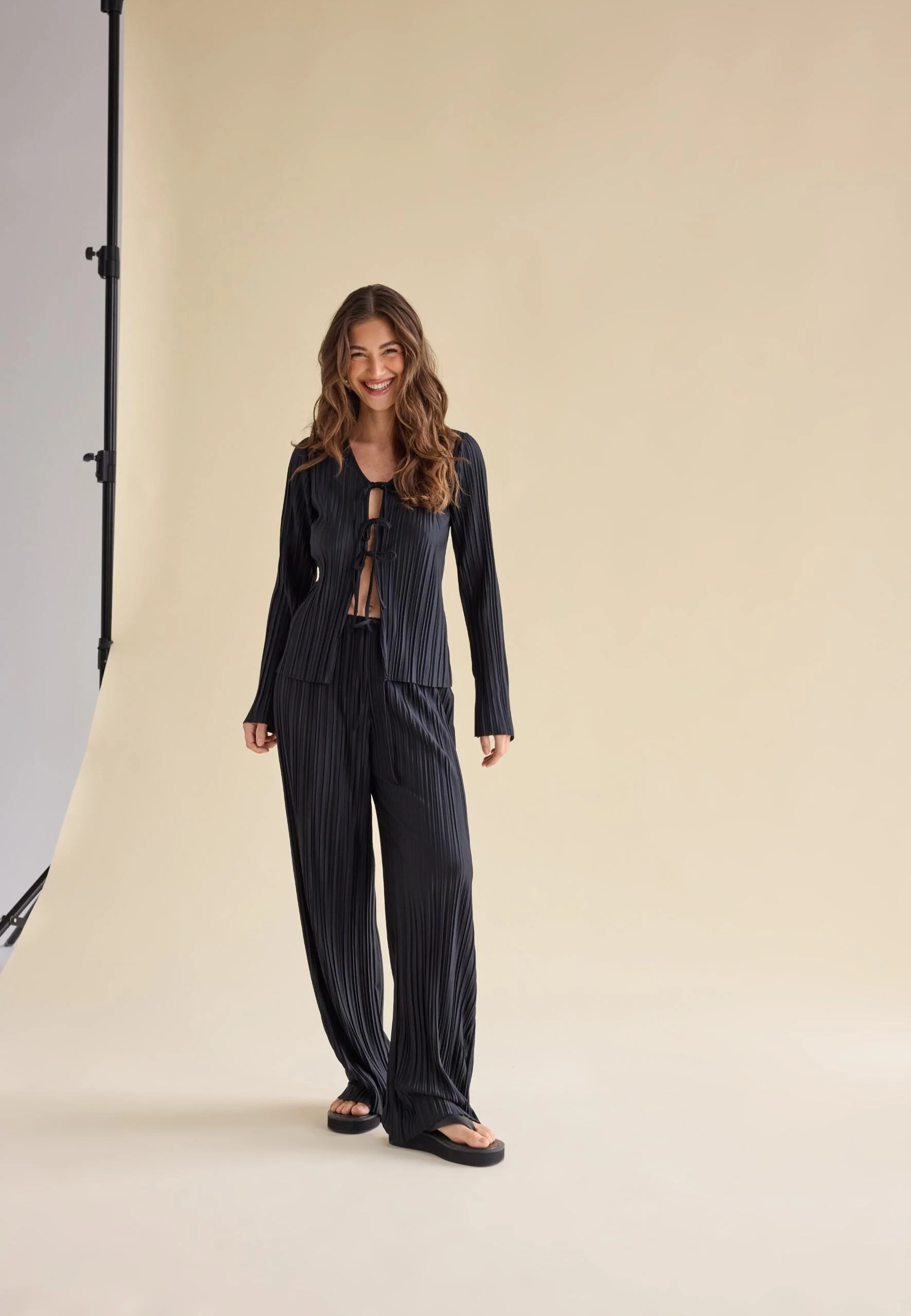 Pleated Wide Trousers
