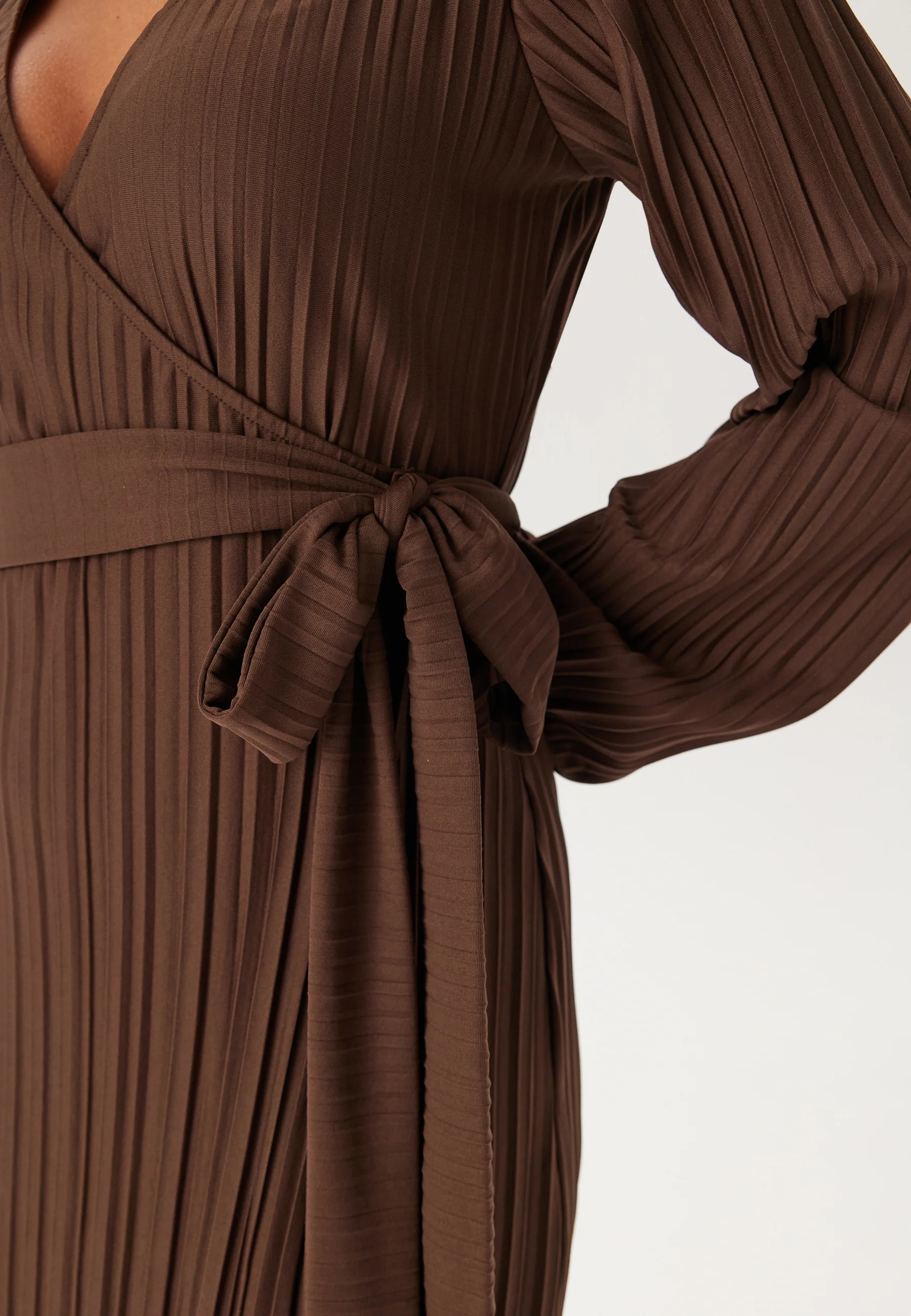 Pleated Wrap Dress - Image 4