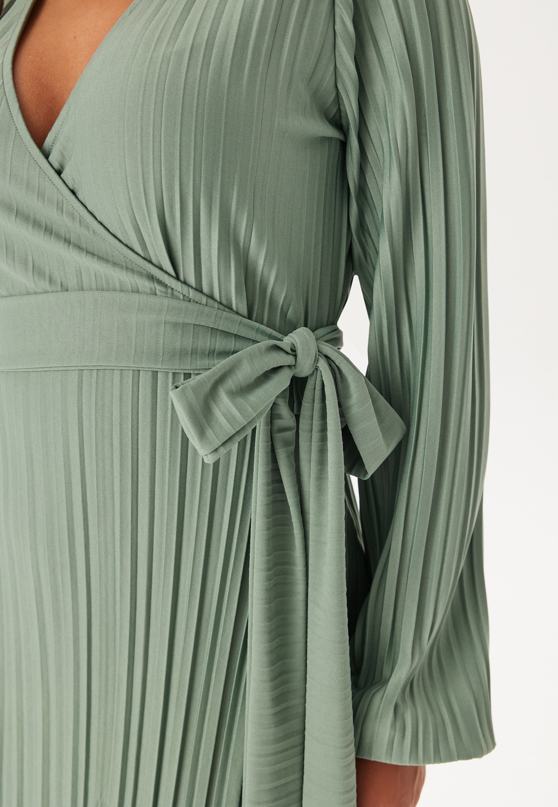 Pleated Wrap Dress - Image 4
